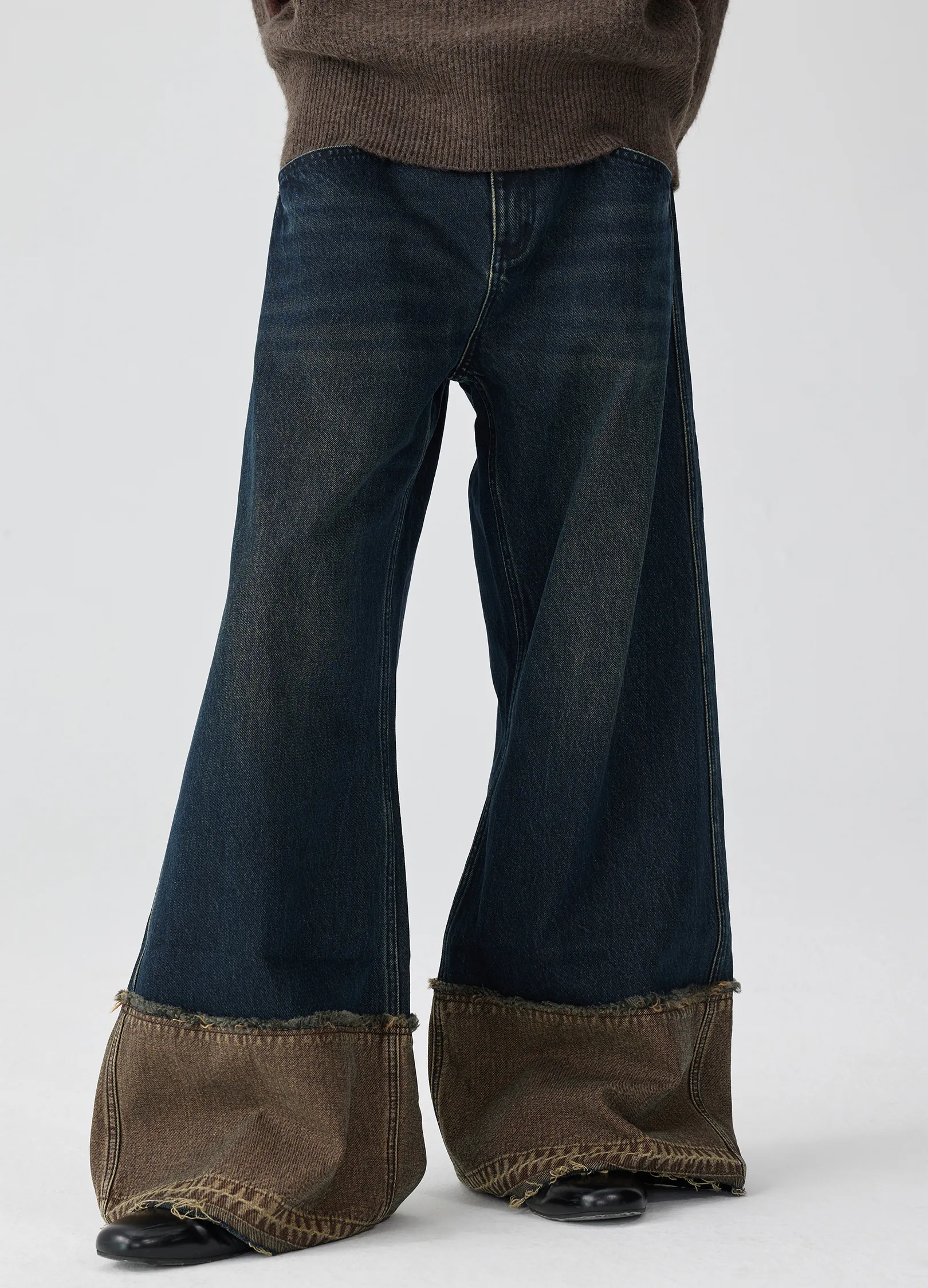 Raw Edge Cuff Denim - Image 2