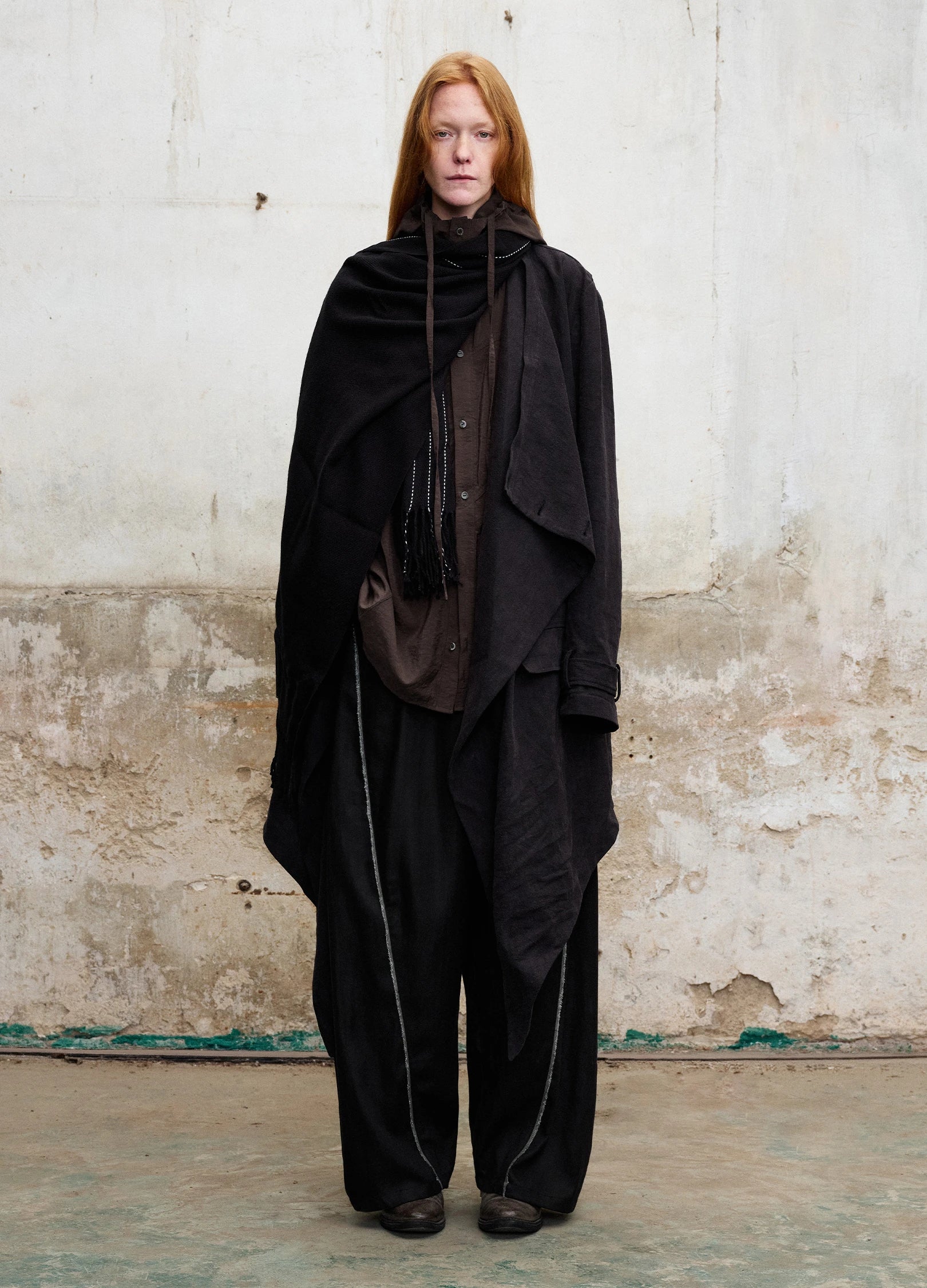 Raw Edge Curved Trousers - Image 6