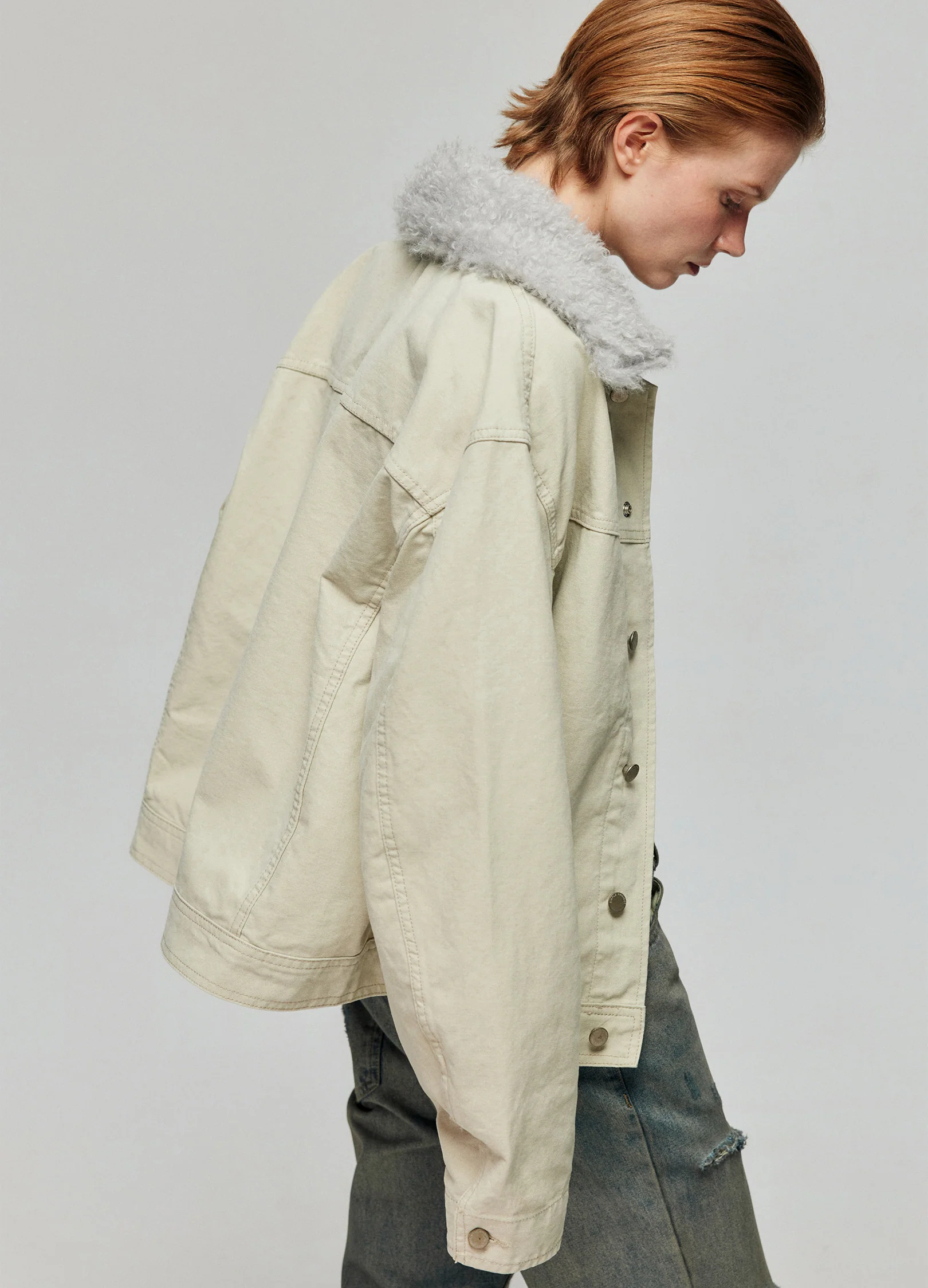 Removable Shearling Work Jacket - Image 2