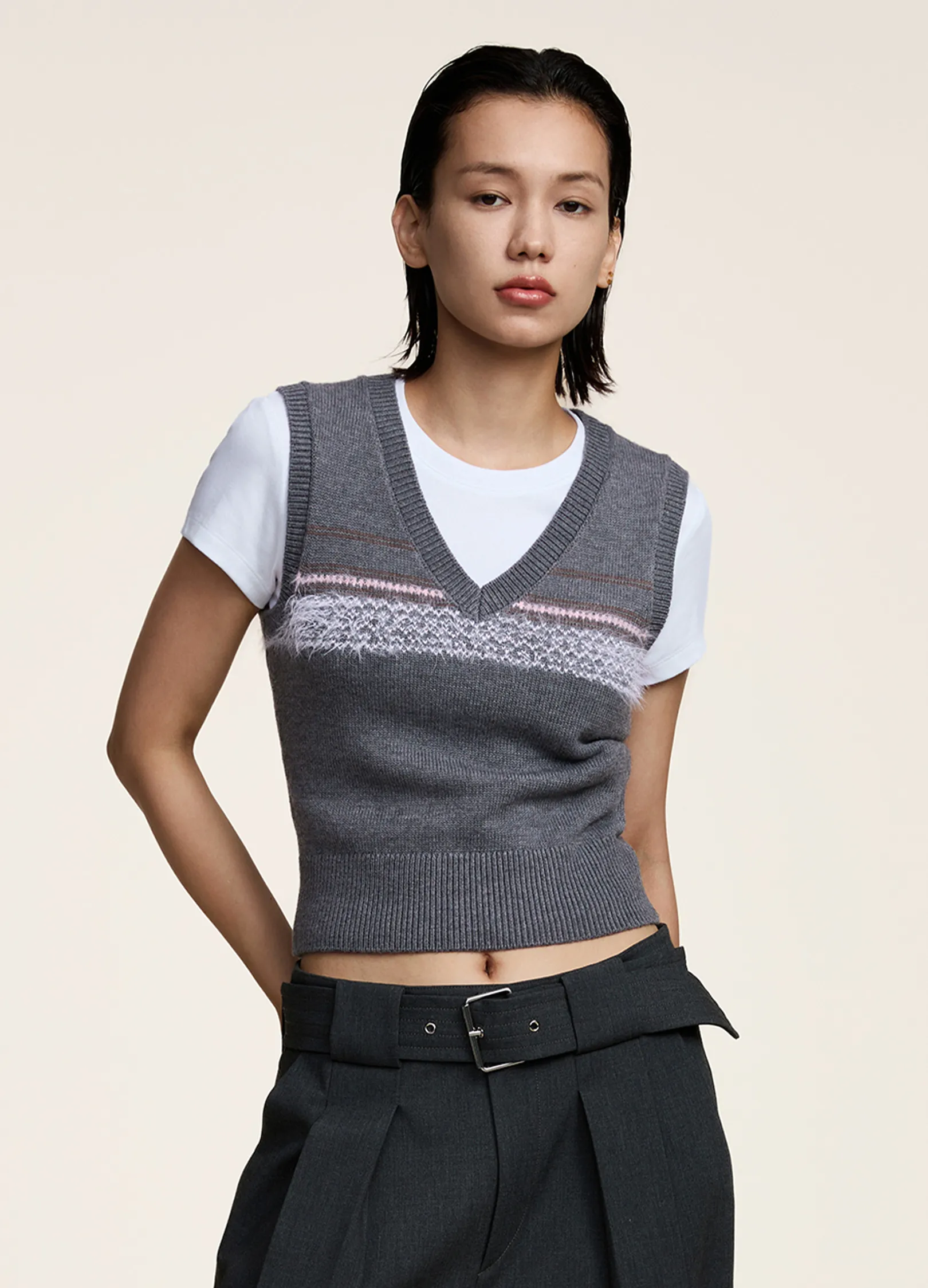 Ribbed Cut Vest