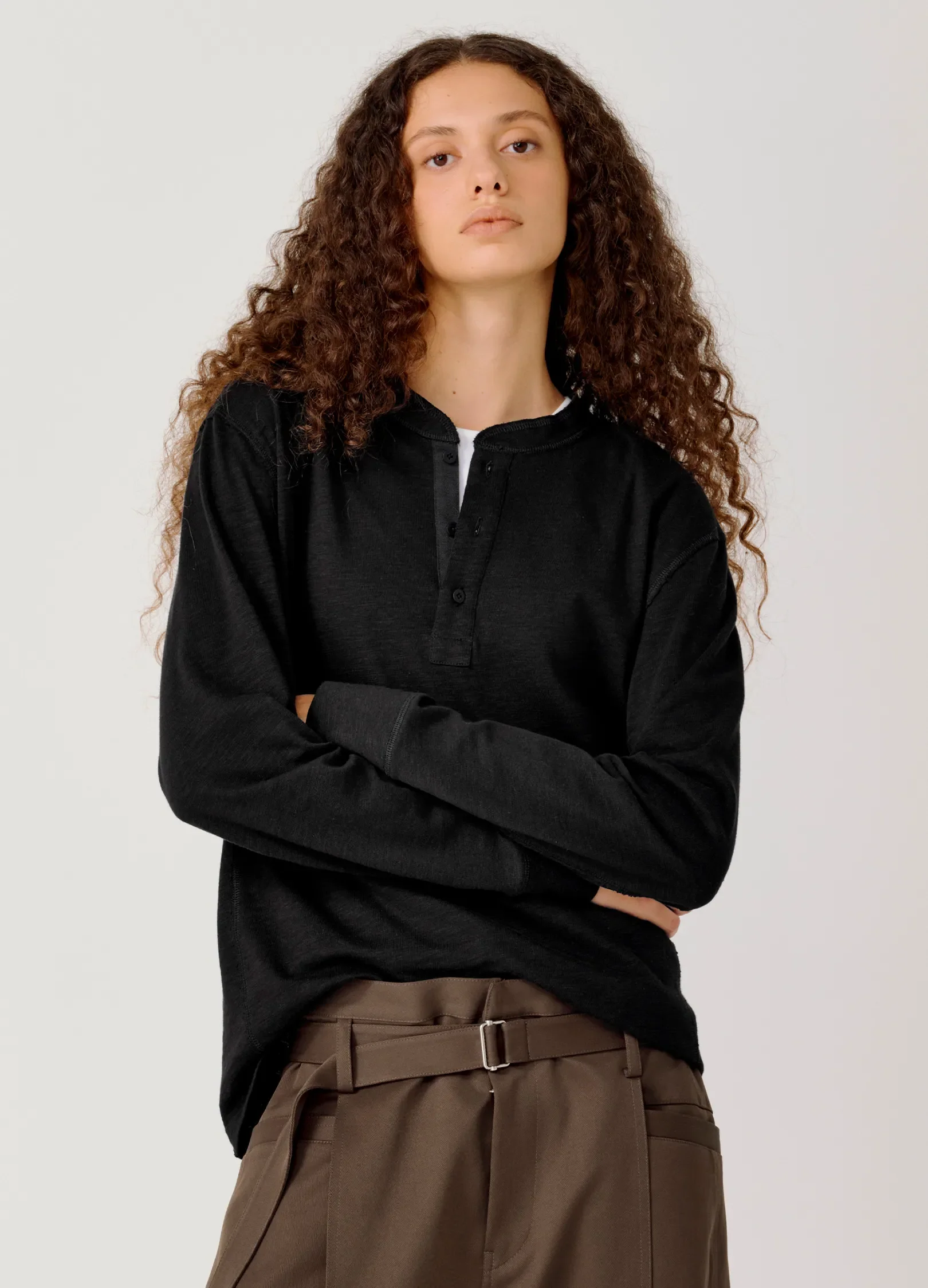 Ribbed Henley Shirt - Image 2