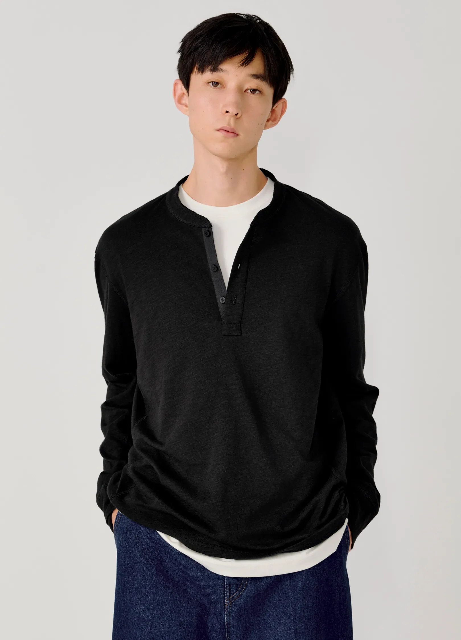 Ribbed Henley Shirt - Image 3