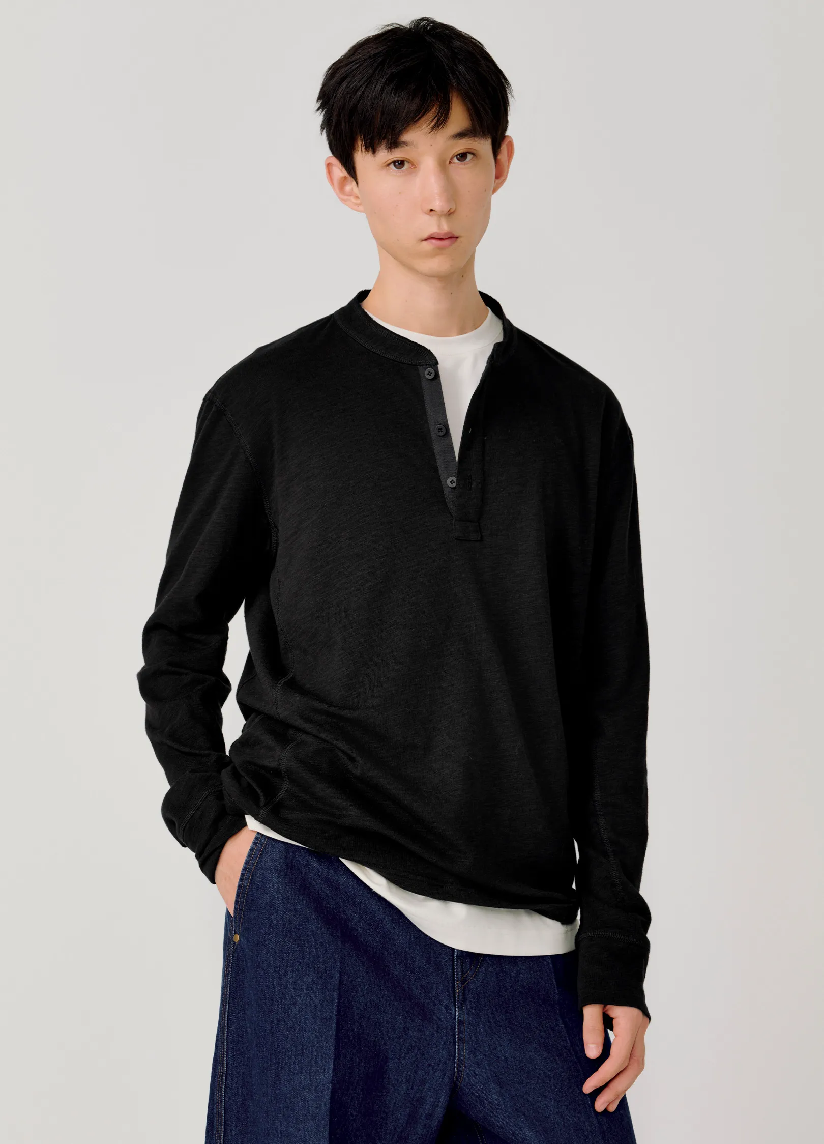 Ribbed Henley Shirt - Image 4