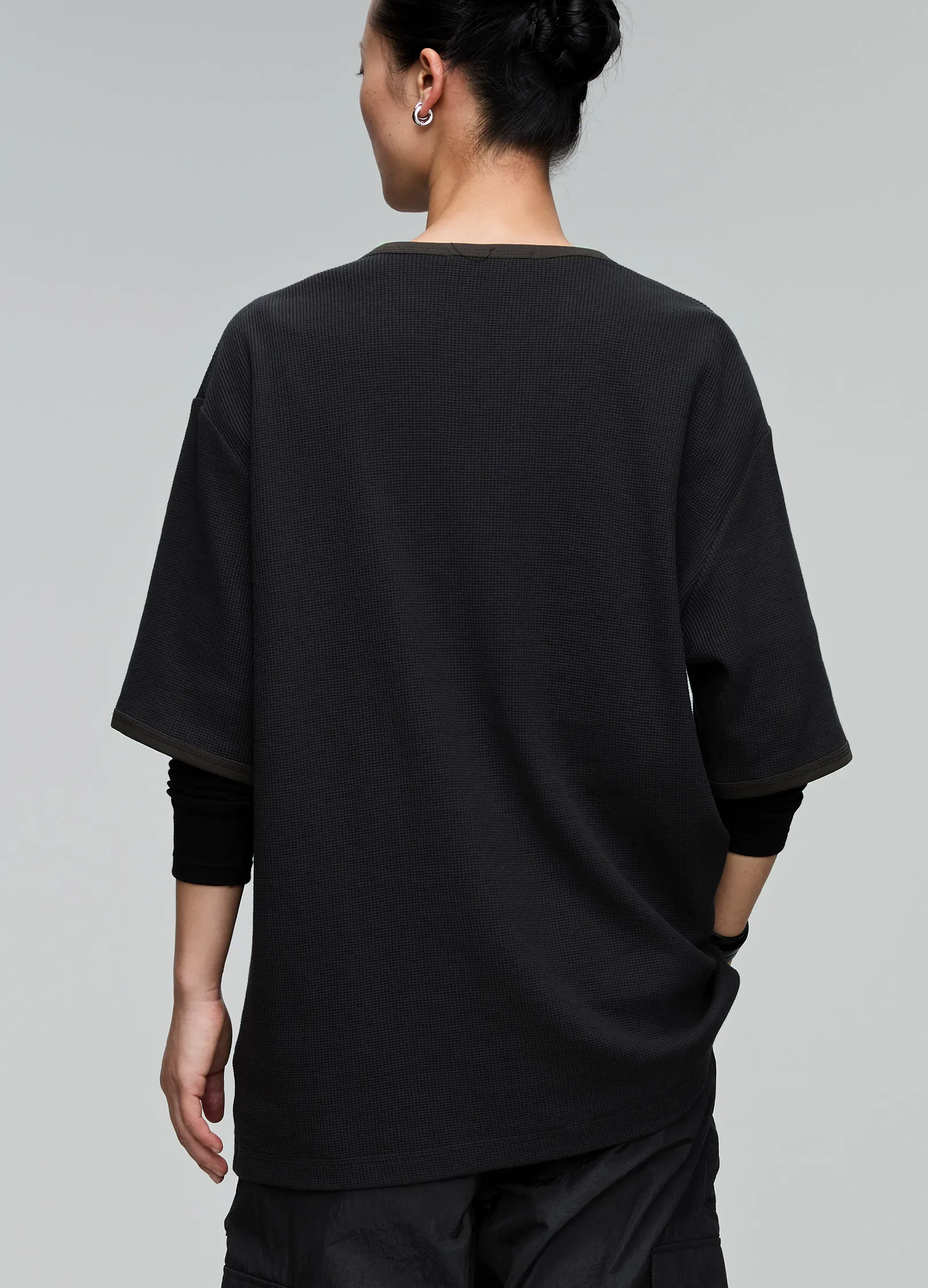 Ribbed Henley Tee - Image 14