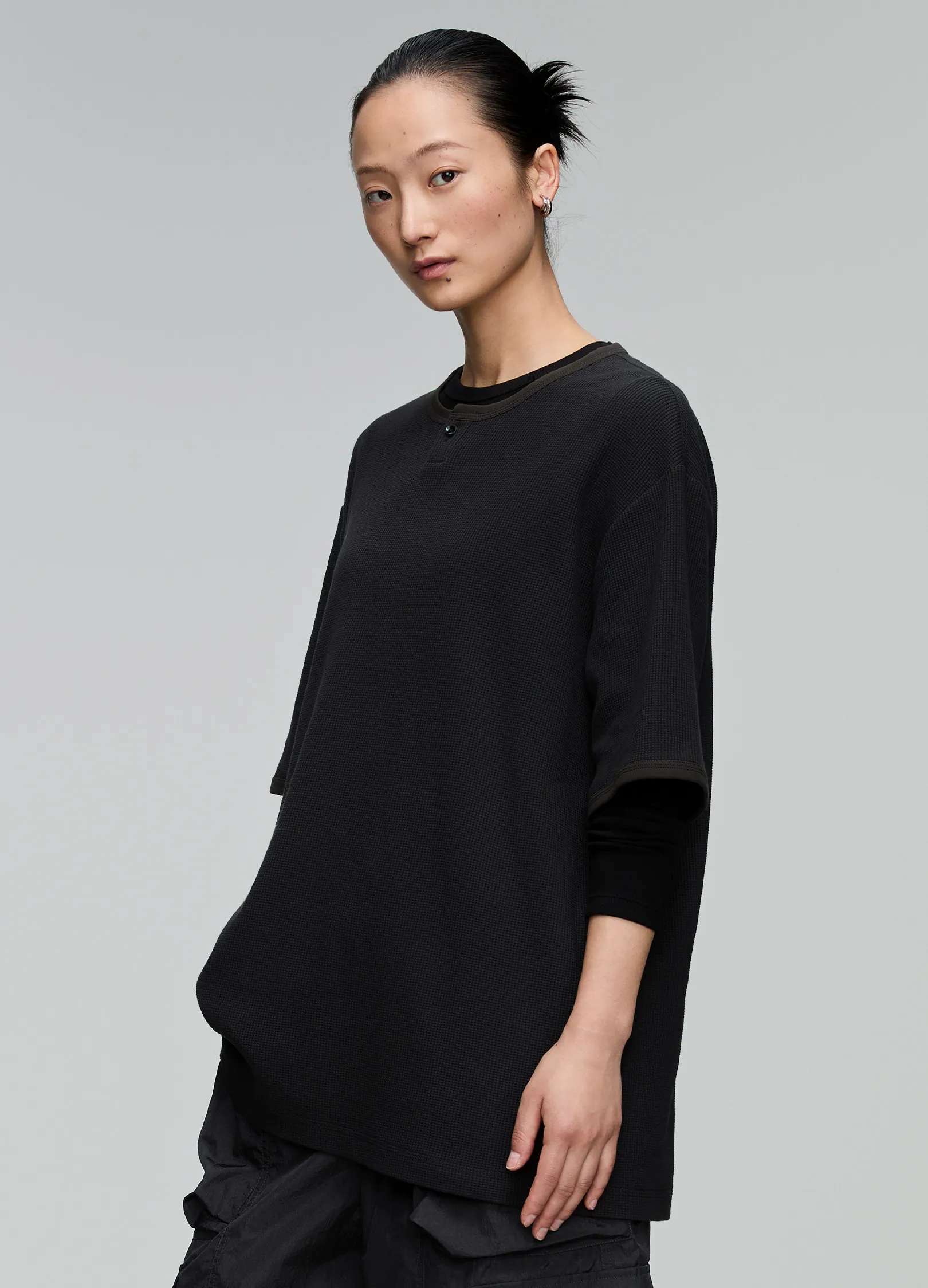 Ribbed Henley Tee - Image 5