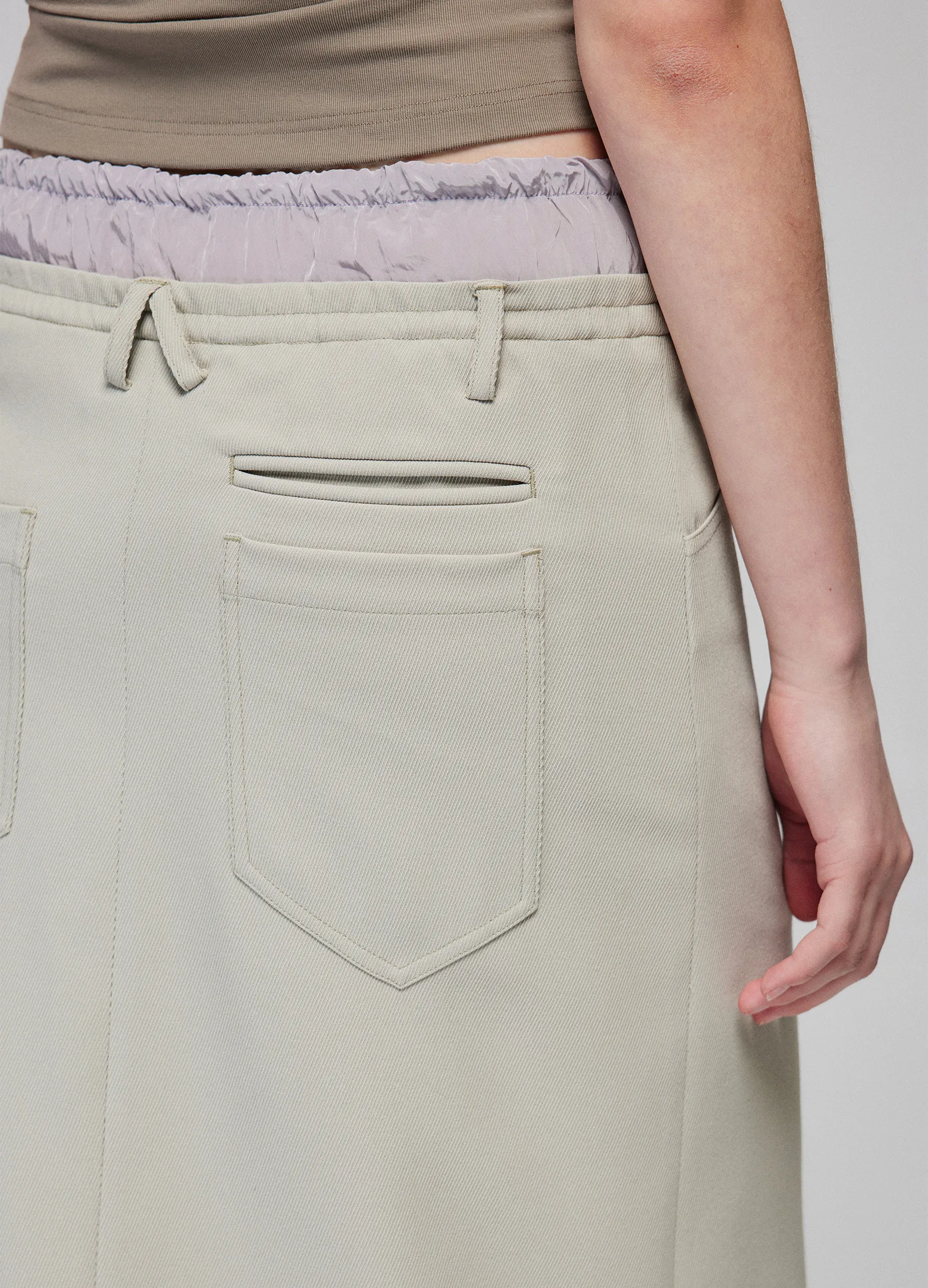 Slit Patchwork Skirt - Image 12