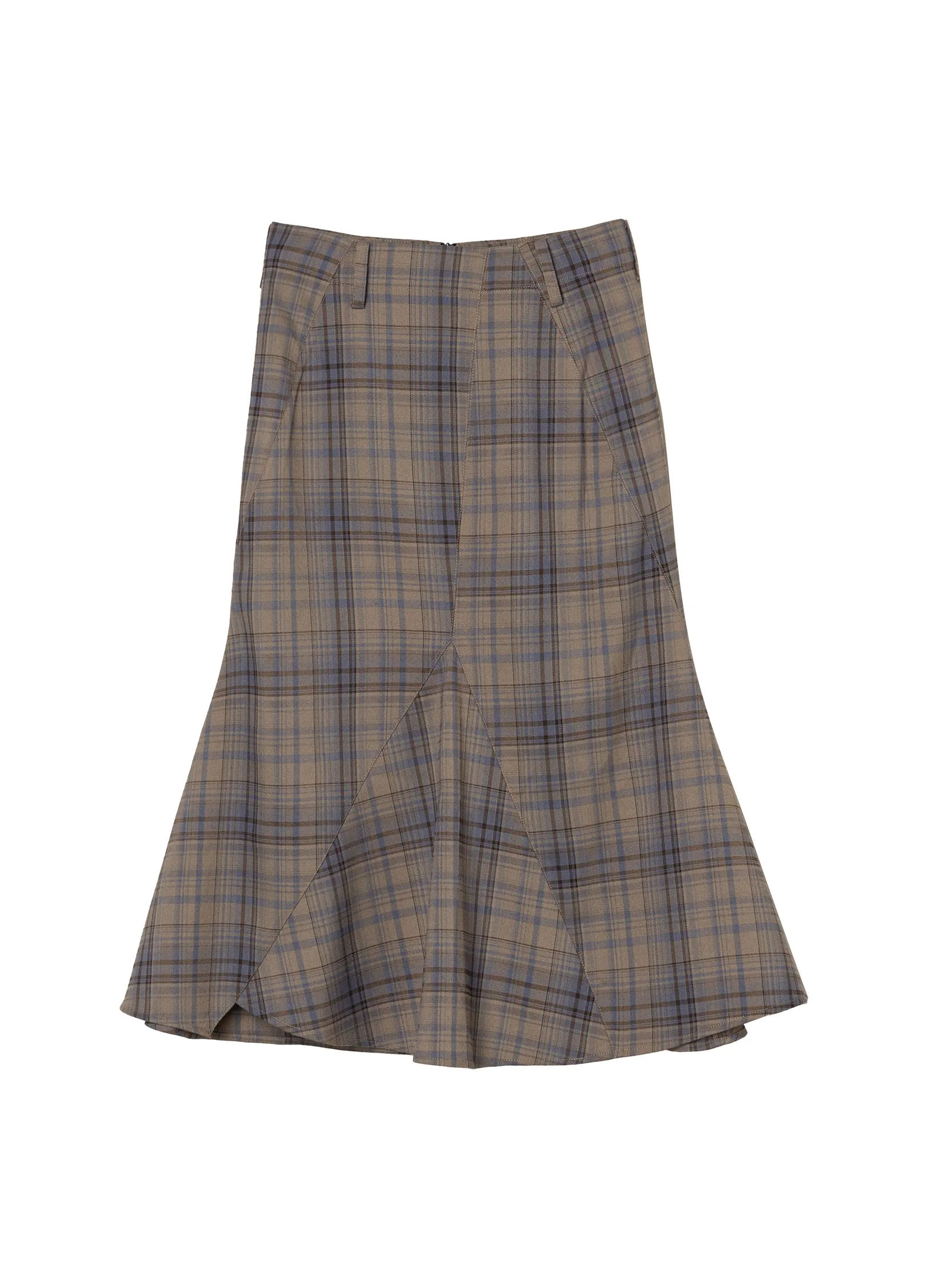 Split Plaid Skirt - Image 12