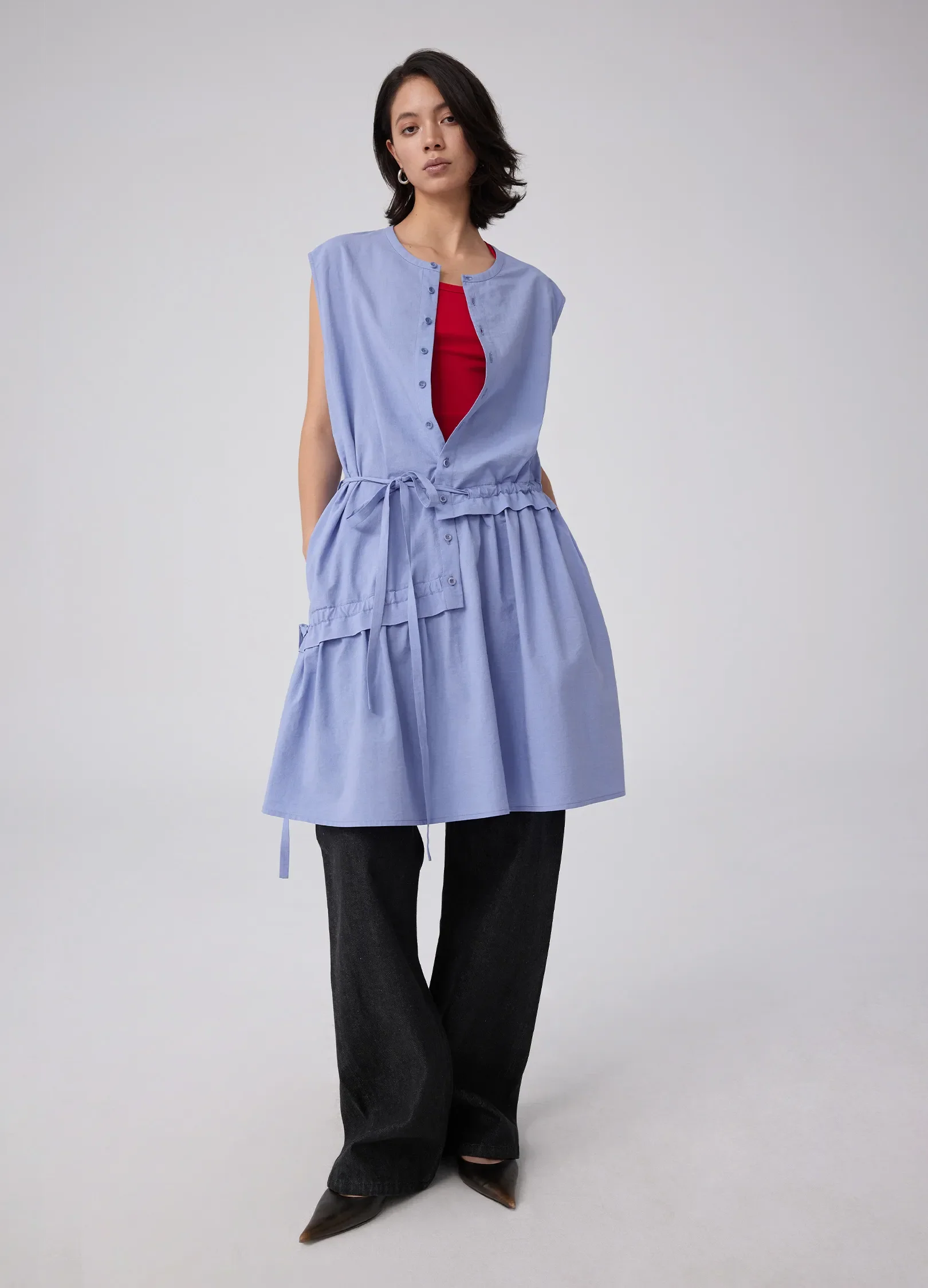 String Blouse Dress