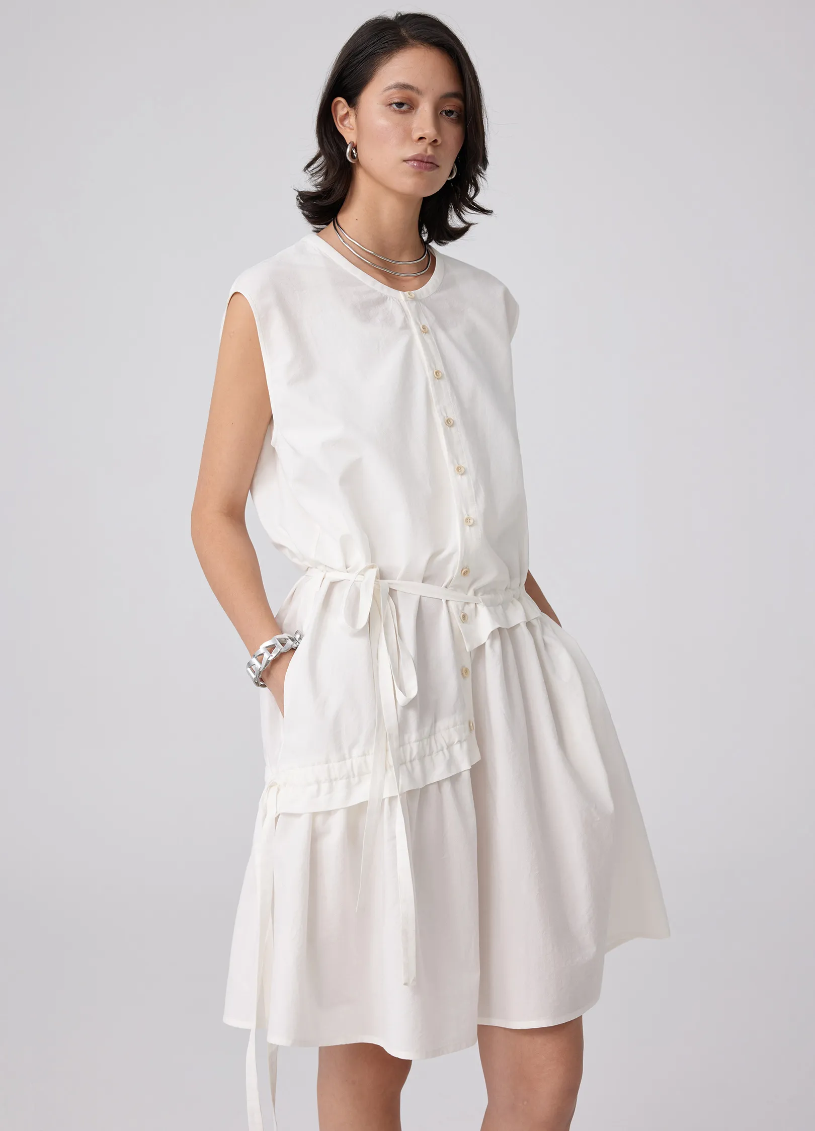 String Blouse Dress - Image 9