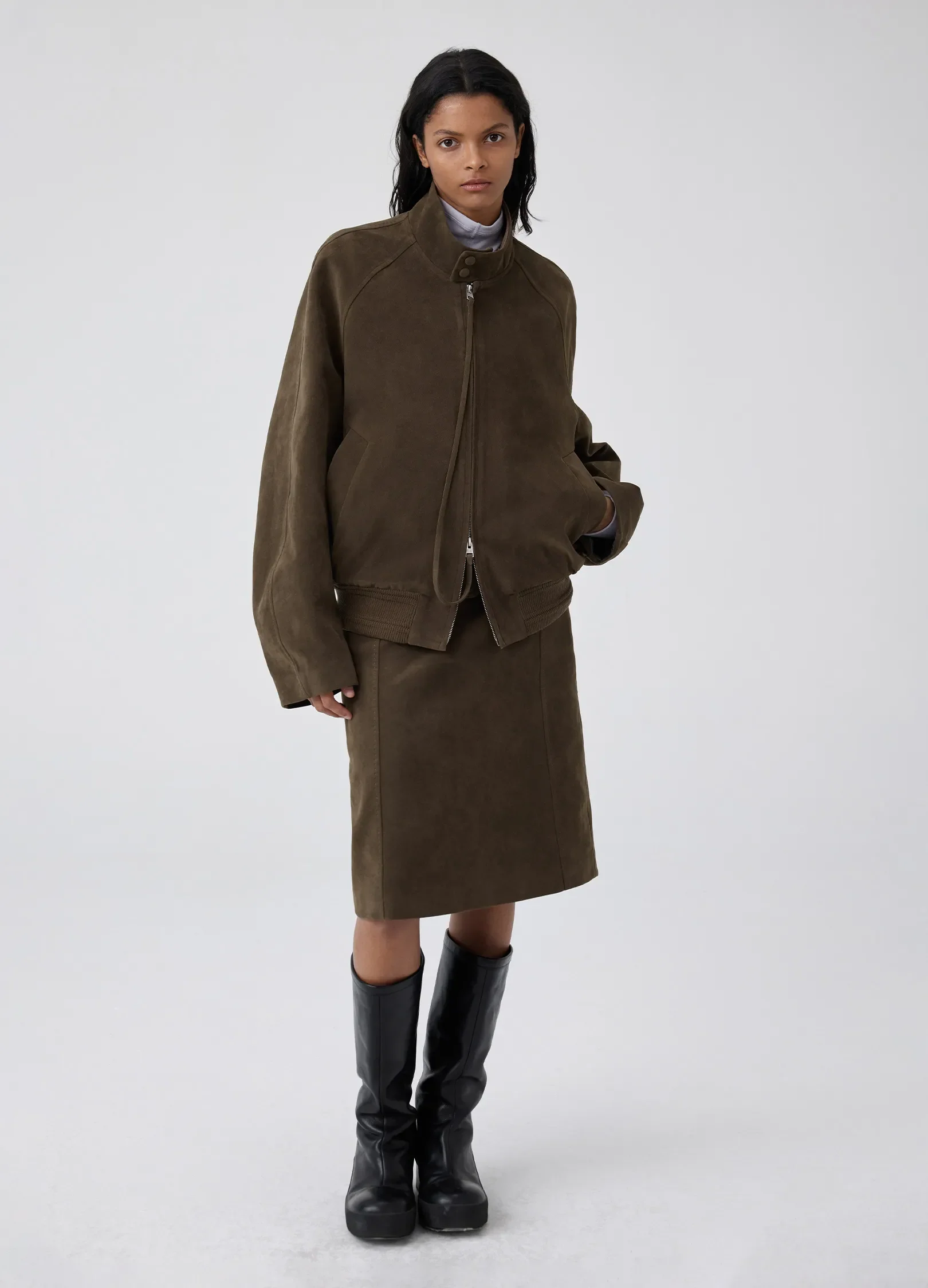 Suede Harrington Jacket - Image 9