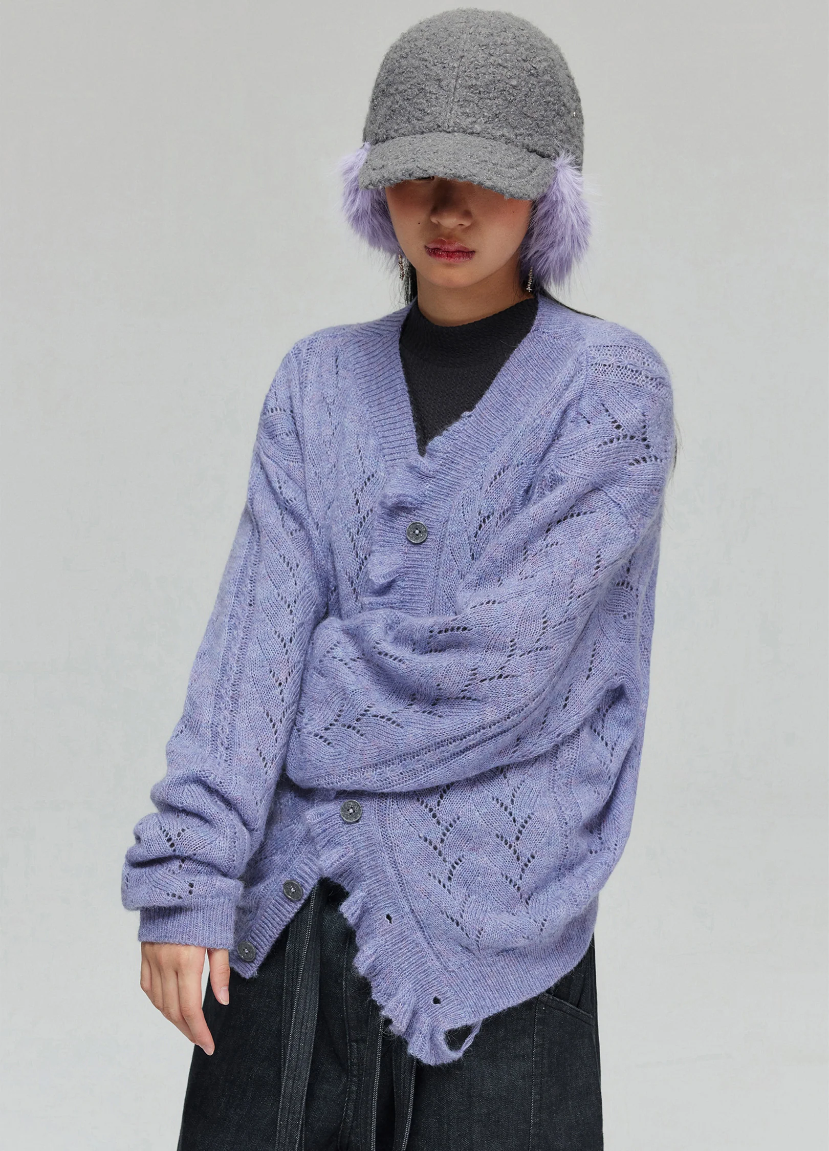 Swirl Wool Cardigan