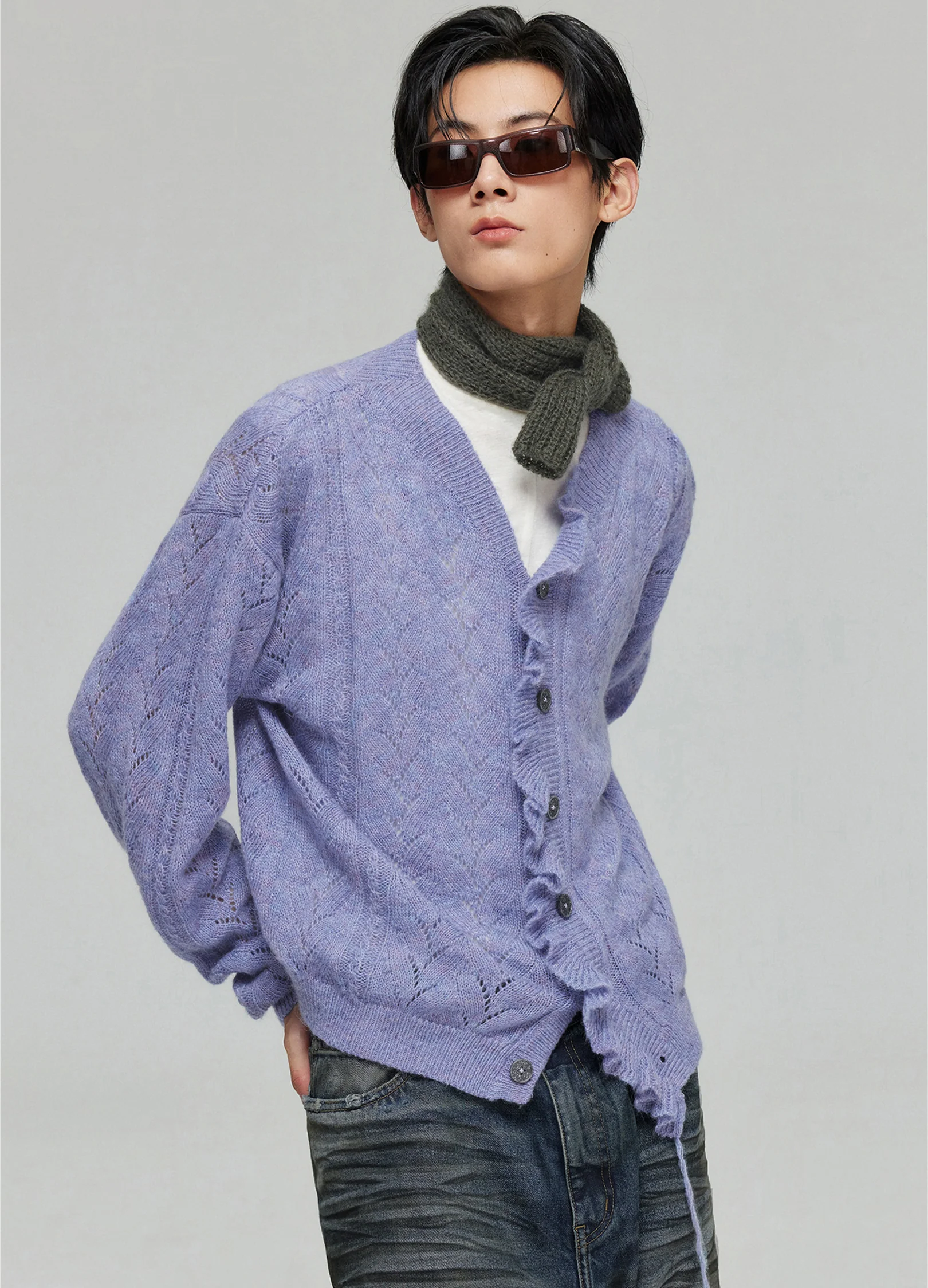 Swirl Wool Cardigan - Image 3