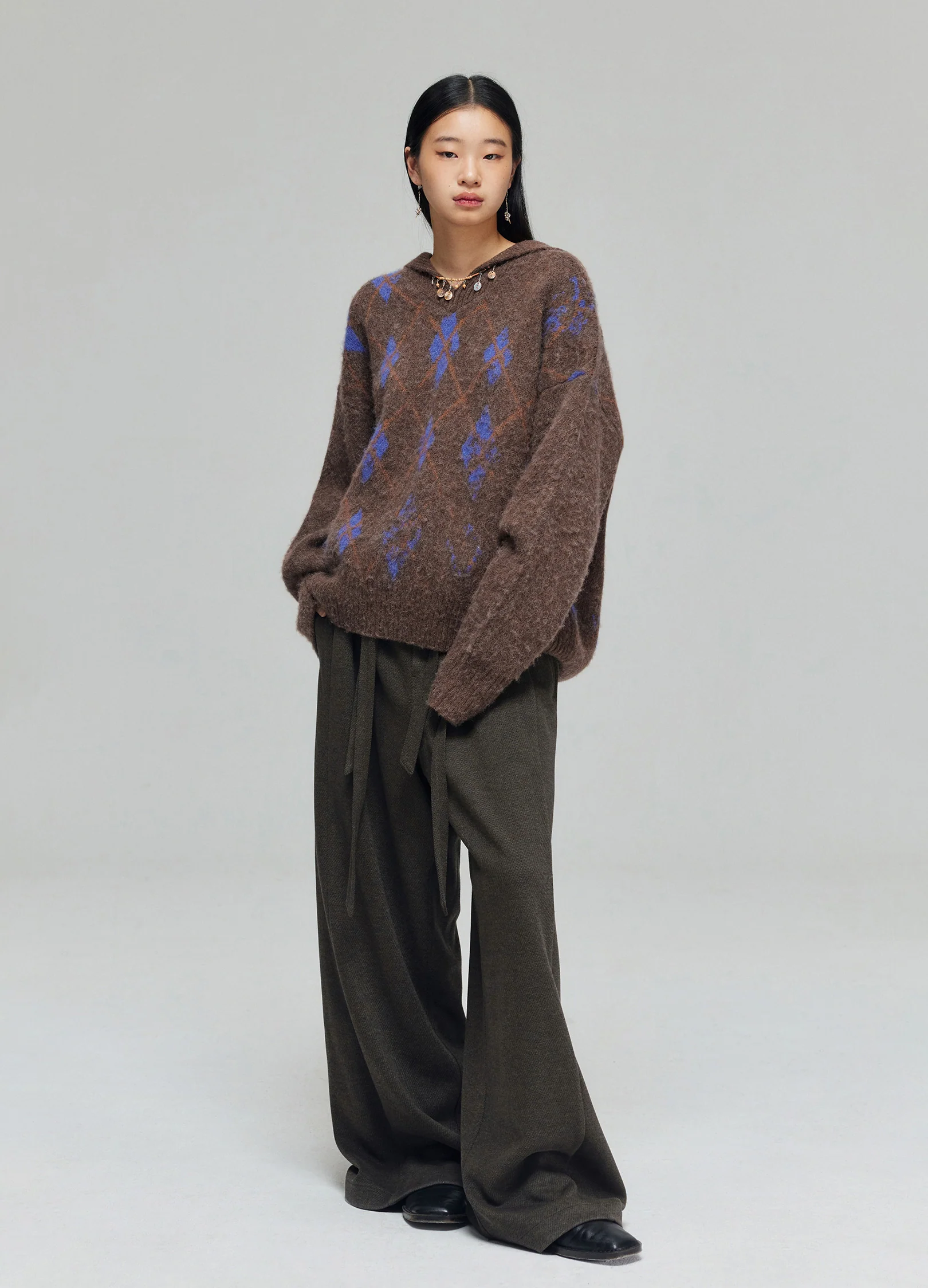 Tartan Wool Hooded Sweatshirt - Image 3