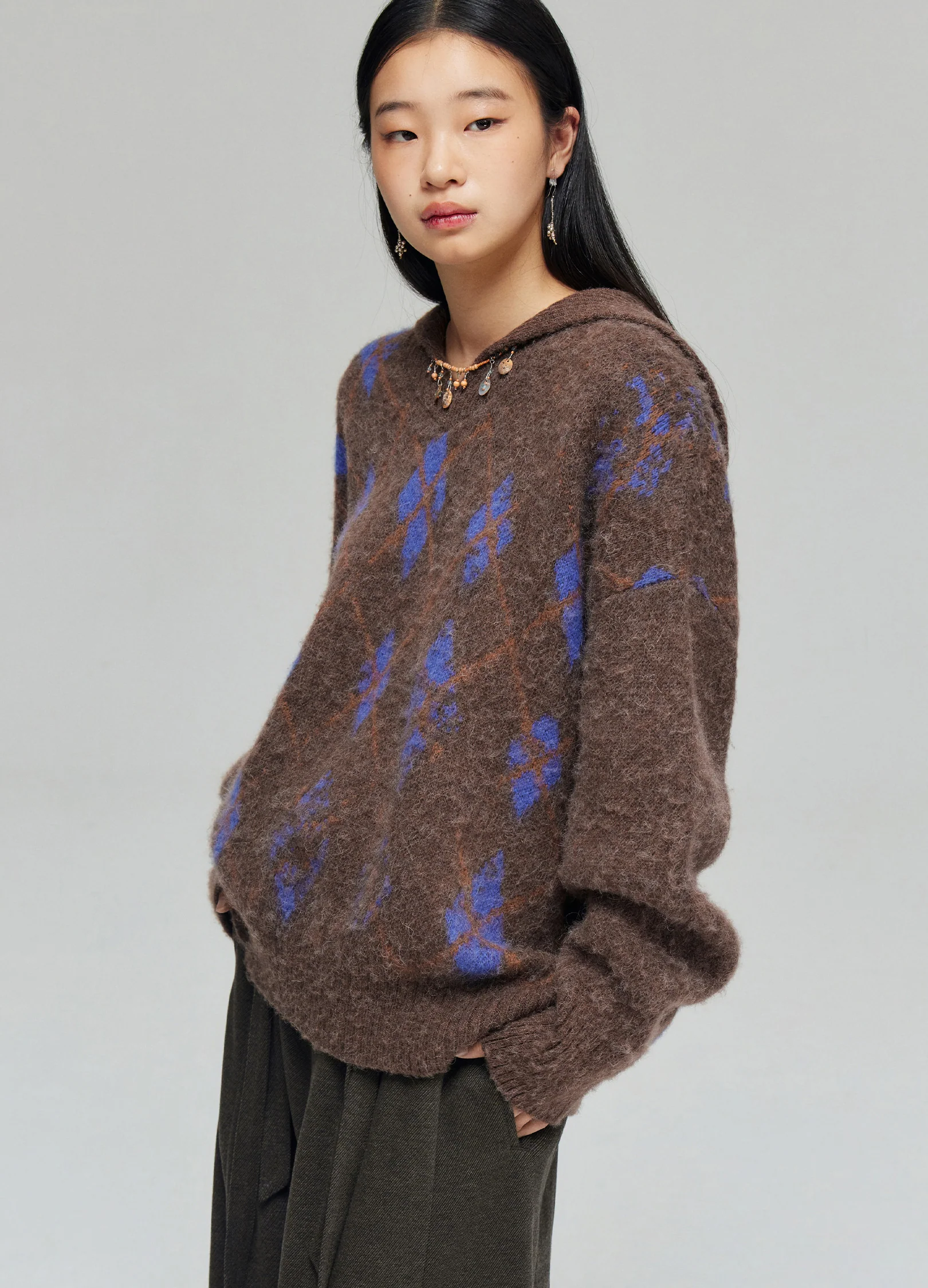 Tartan Wool Hooded Sweatshirt - Image 4