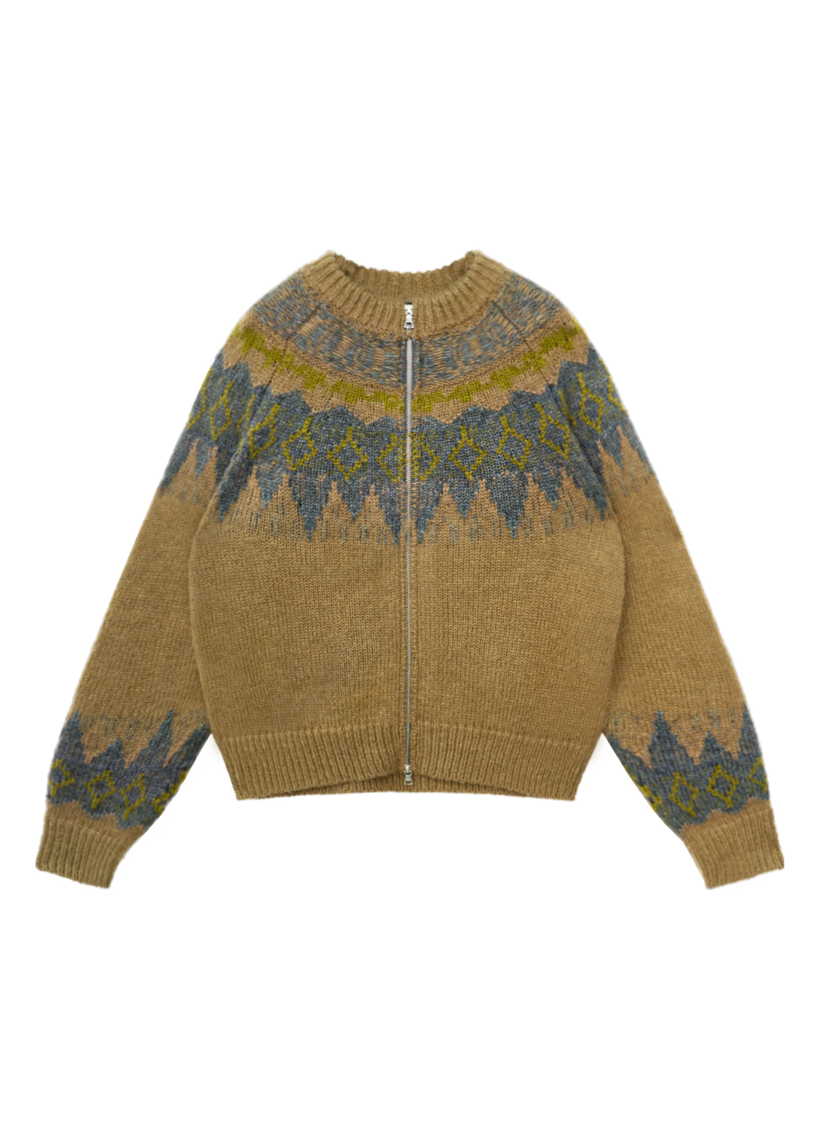 Tartan Wool Zip Sweater - Image 11