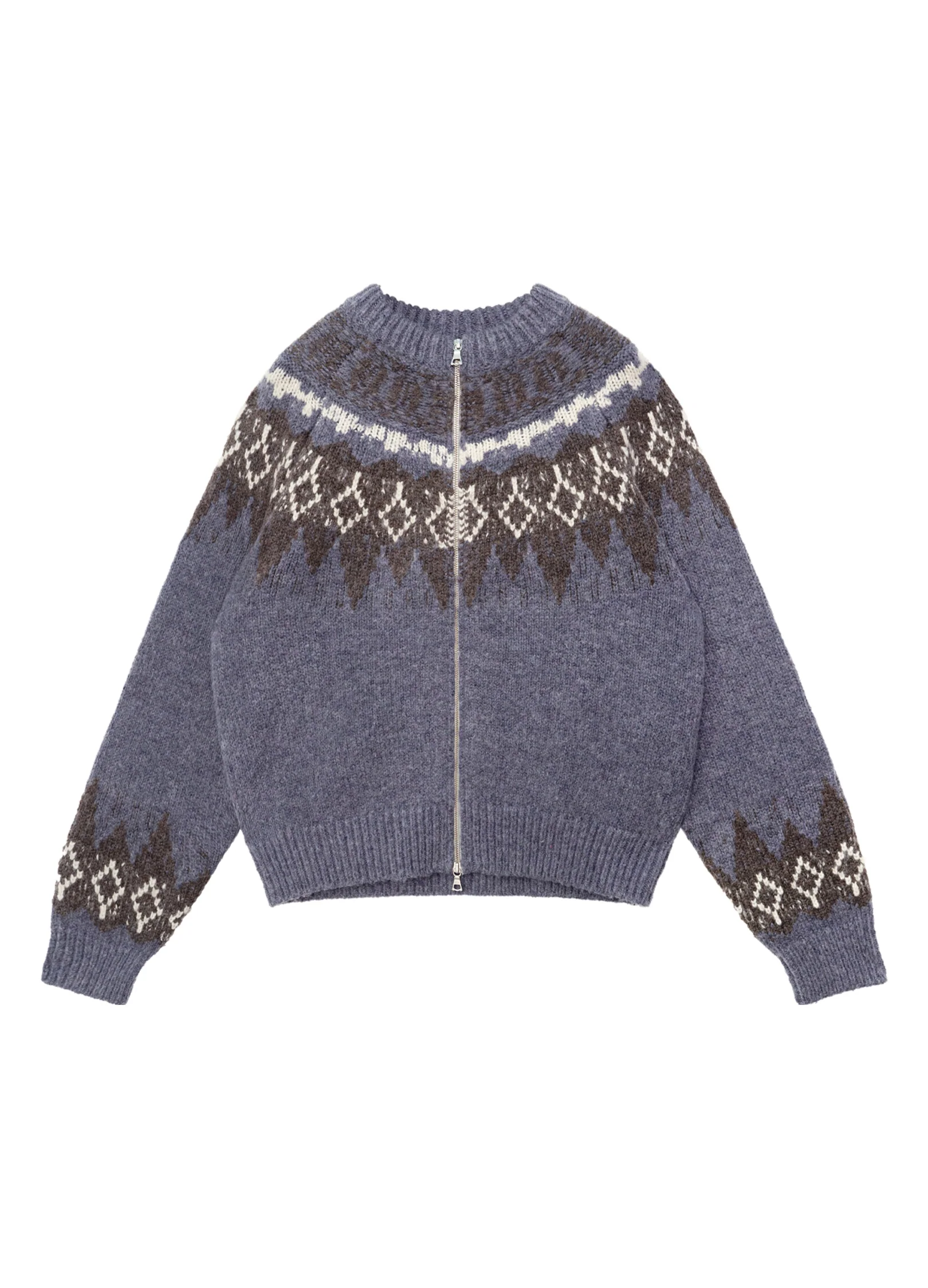 Tartan Wool Zip Sweater - Image 13