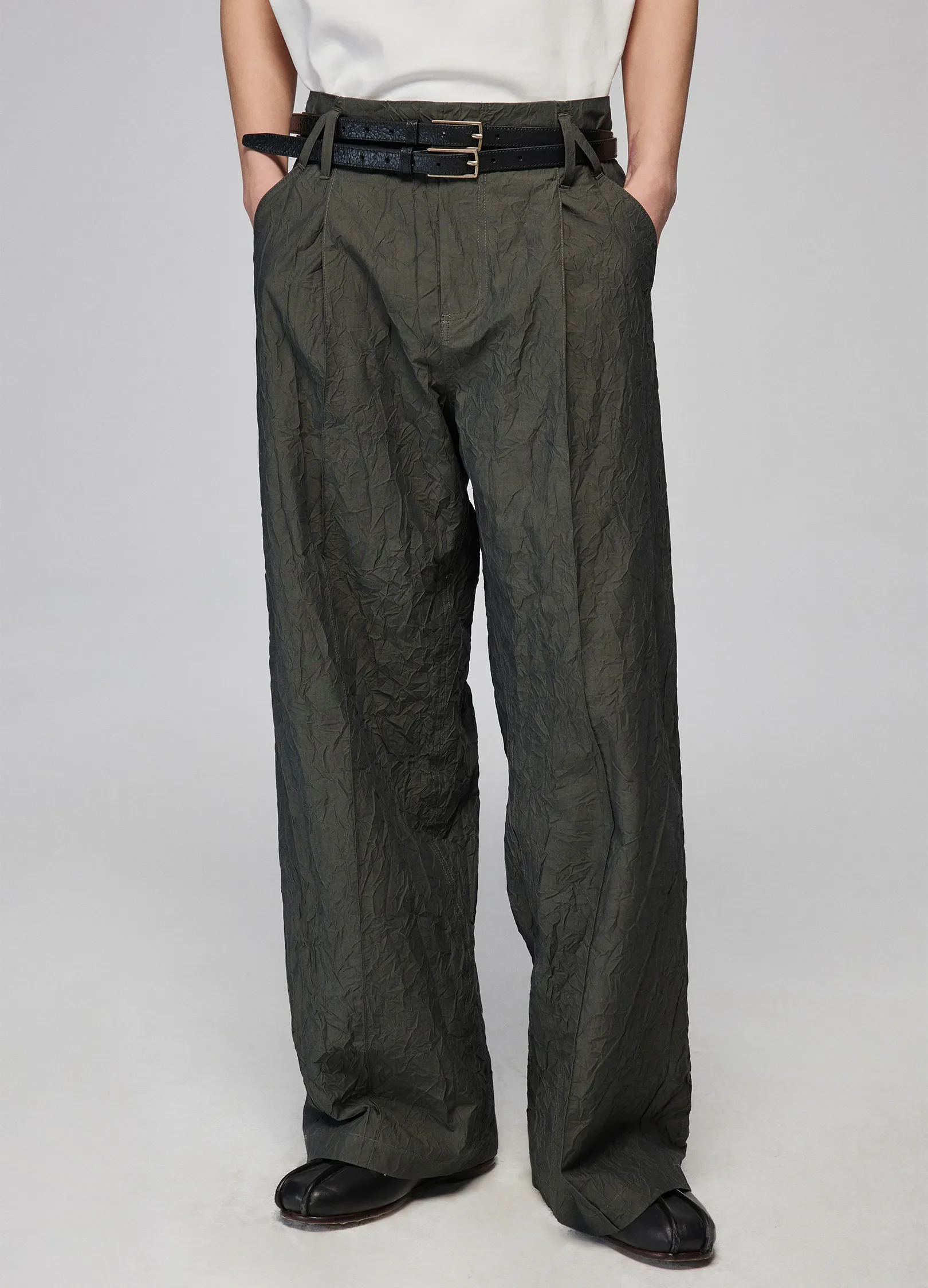 Textured Loose Trousers