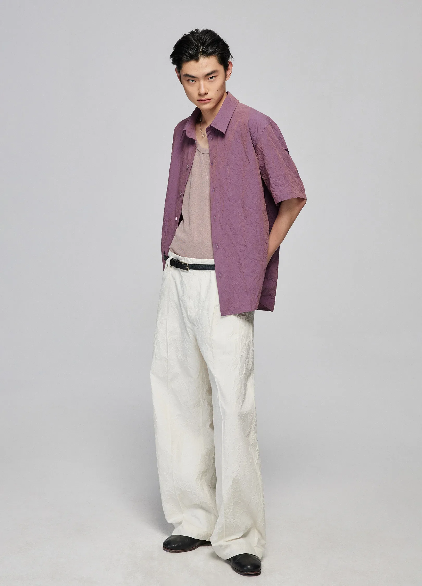 Textured Loose Trousers - Image 4