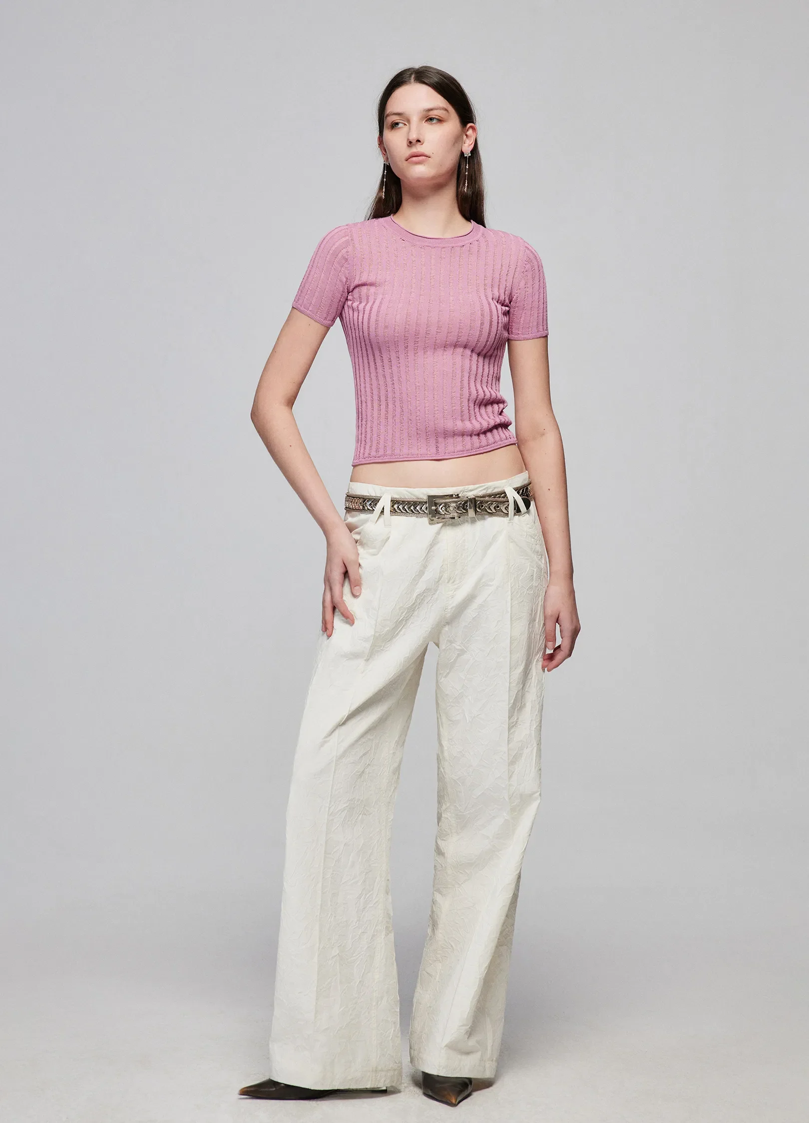 Textured Loose Trousers - Image 7