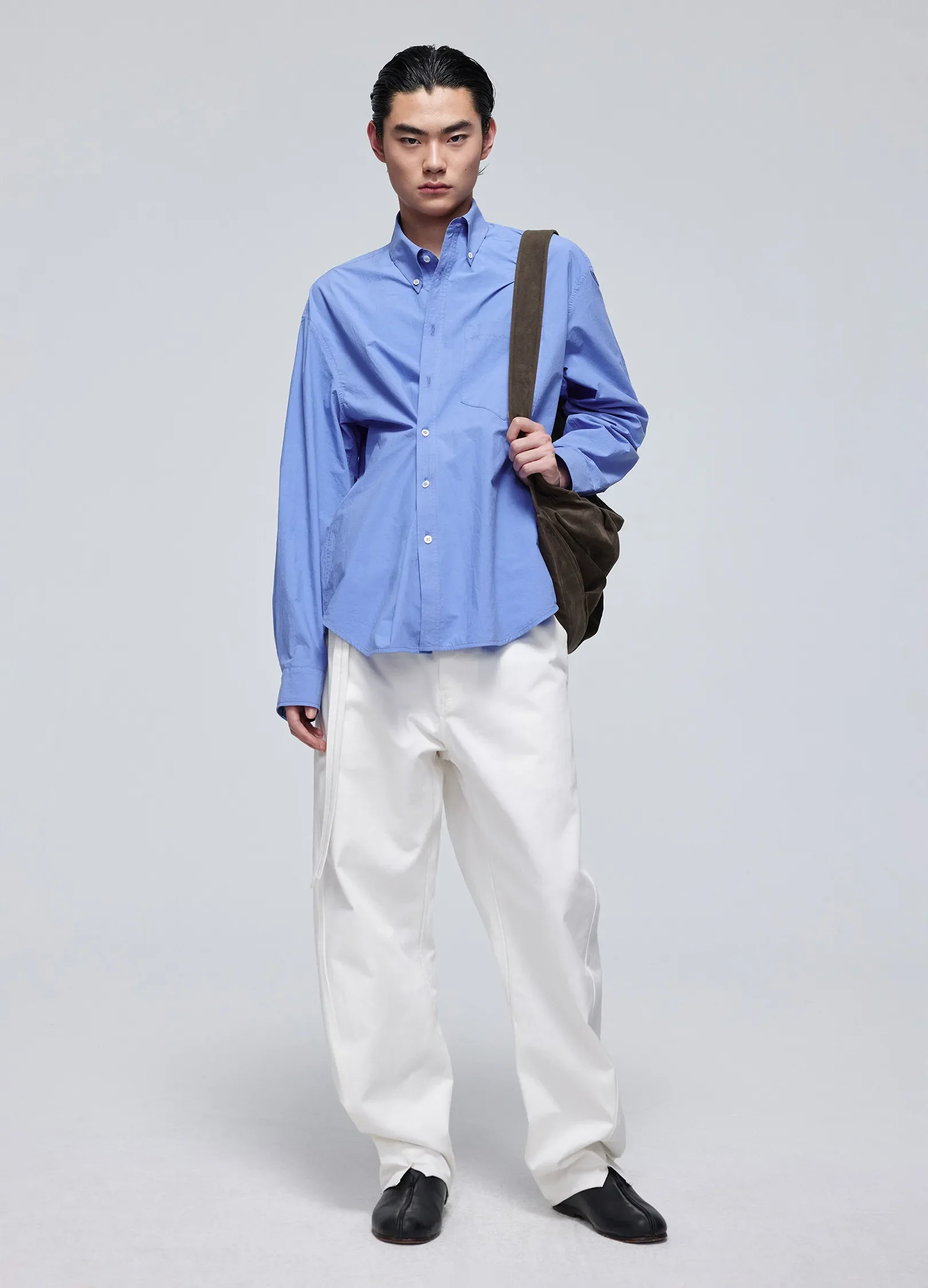 Twisted Belt Cotton Trousers - Image 5