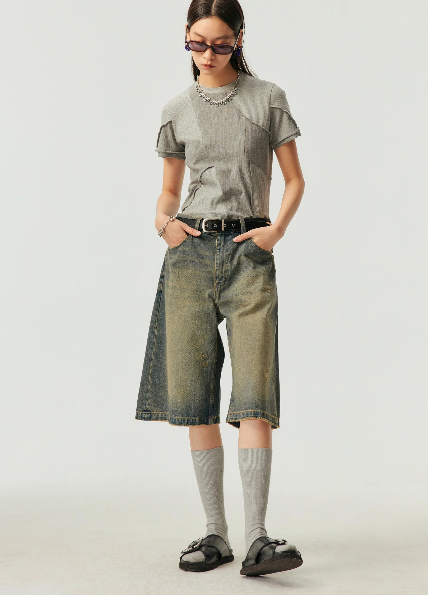 Vintage Wash Jorts - Image 5