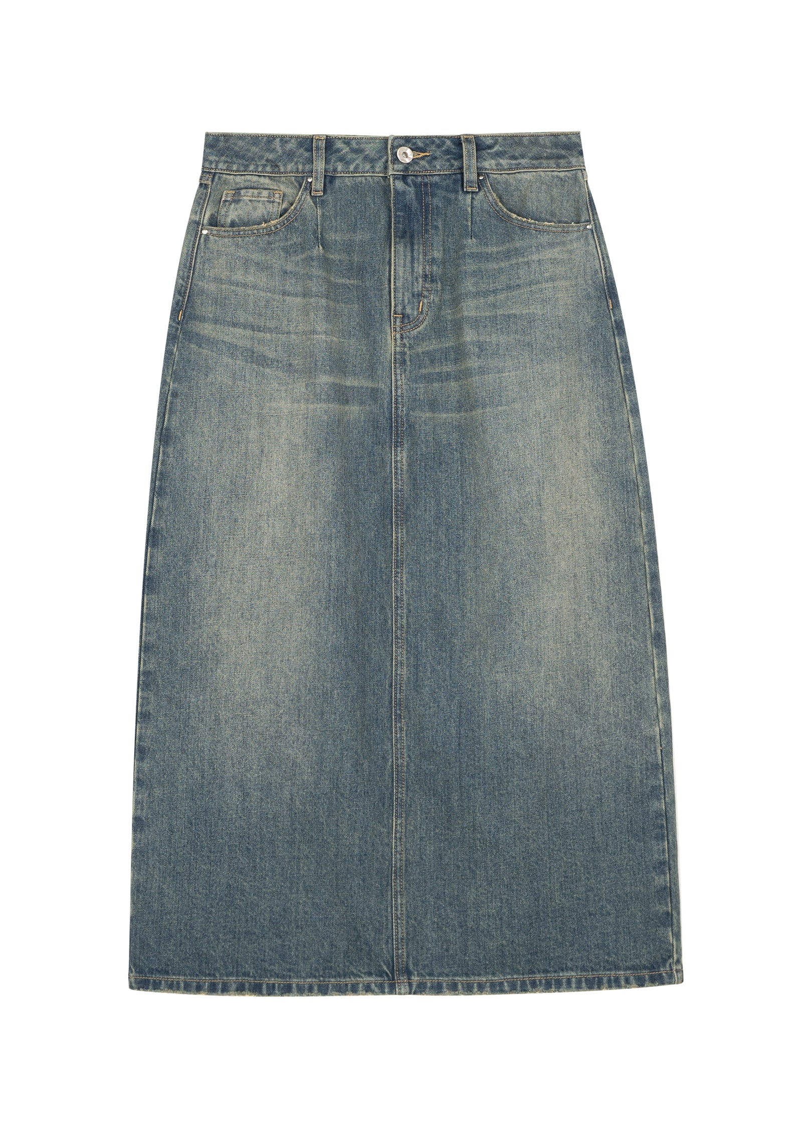 Denim Split Skirt - Image 11