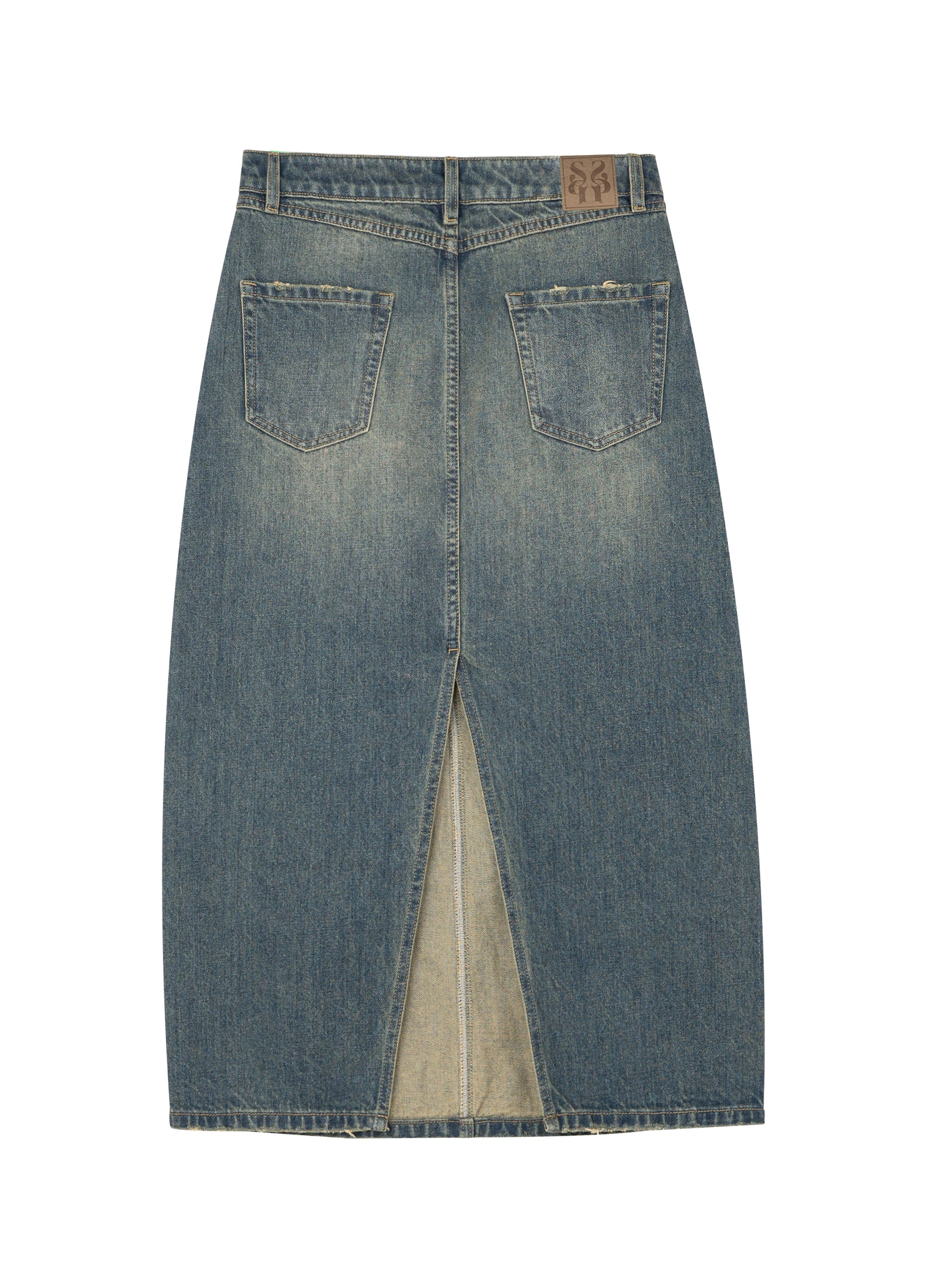 Denim Split Skirt - Image 12