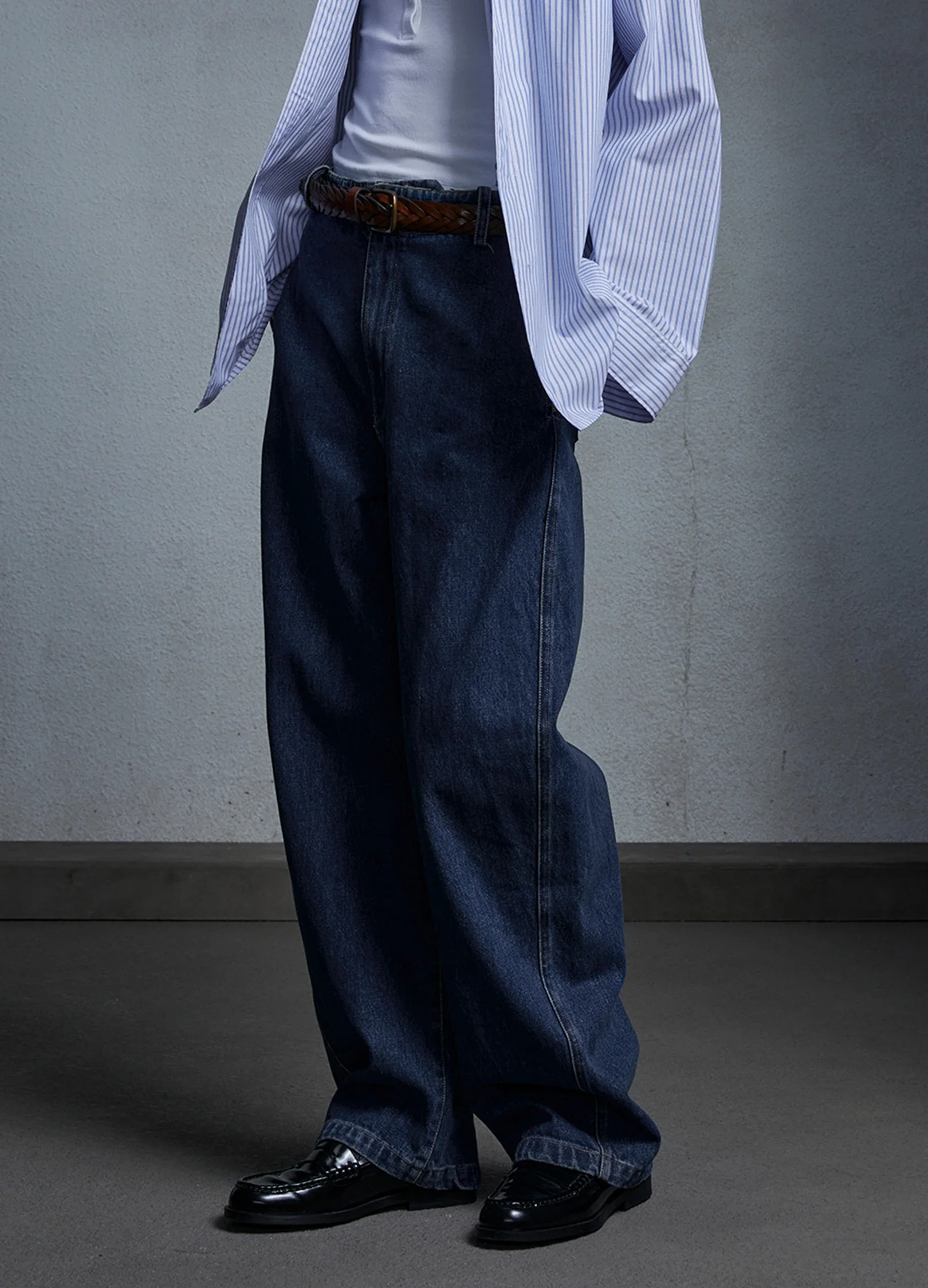 Washed Blue Wide Denims - Image 3