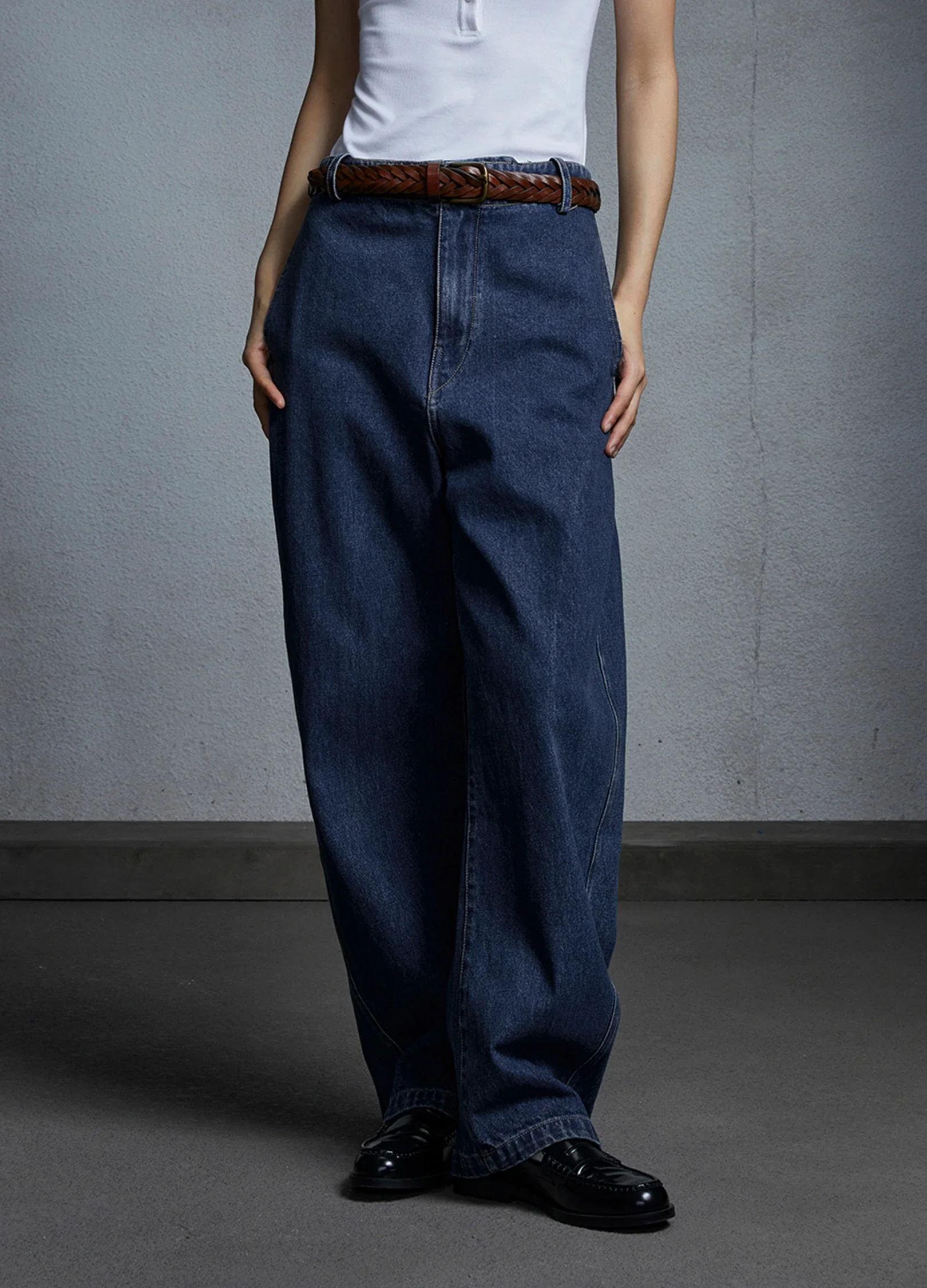 Washed Blue Wide Denims - Image 4
