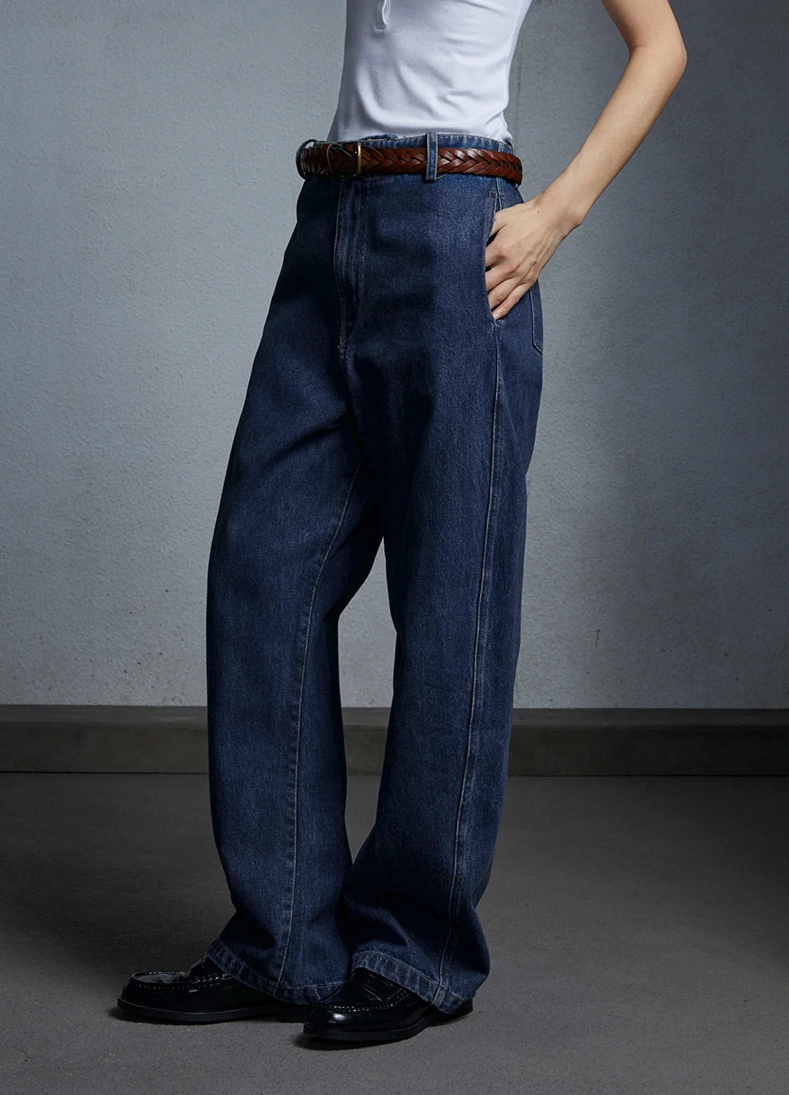 Washed Blue Wide Denims - Image 5