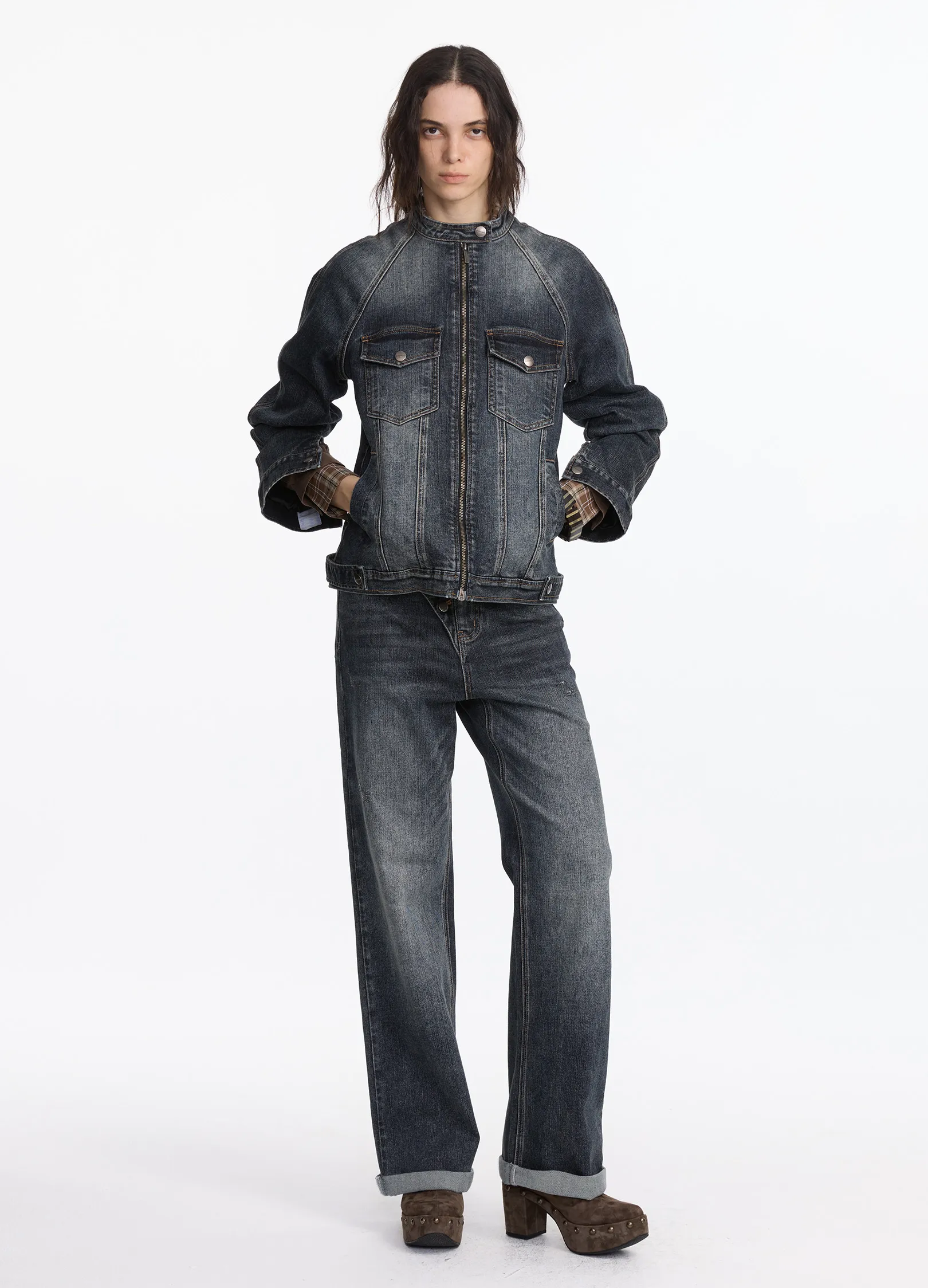 Washed Denim Jacket - Image 6
