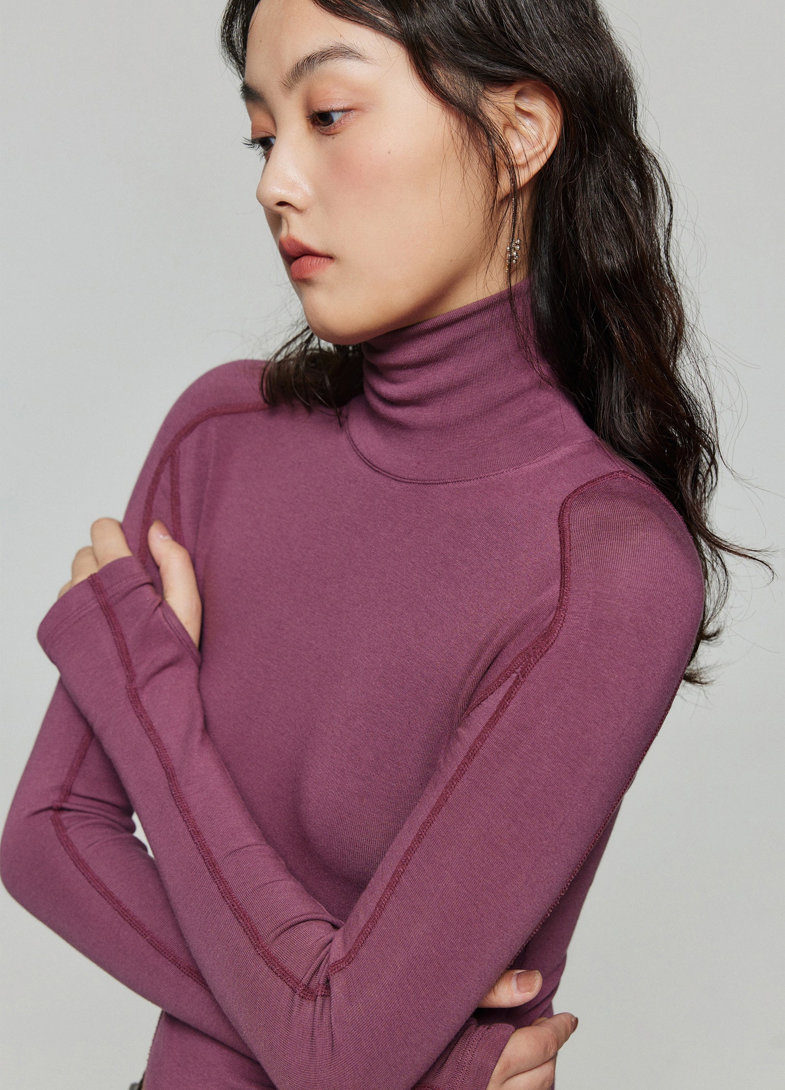 Womens Fitted Turtleneck - Image 3