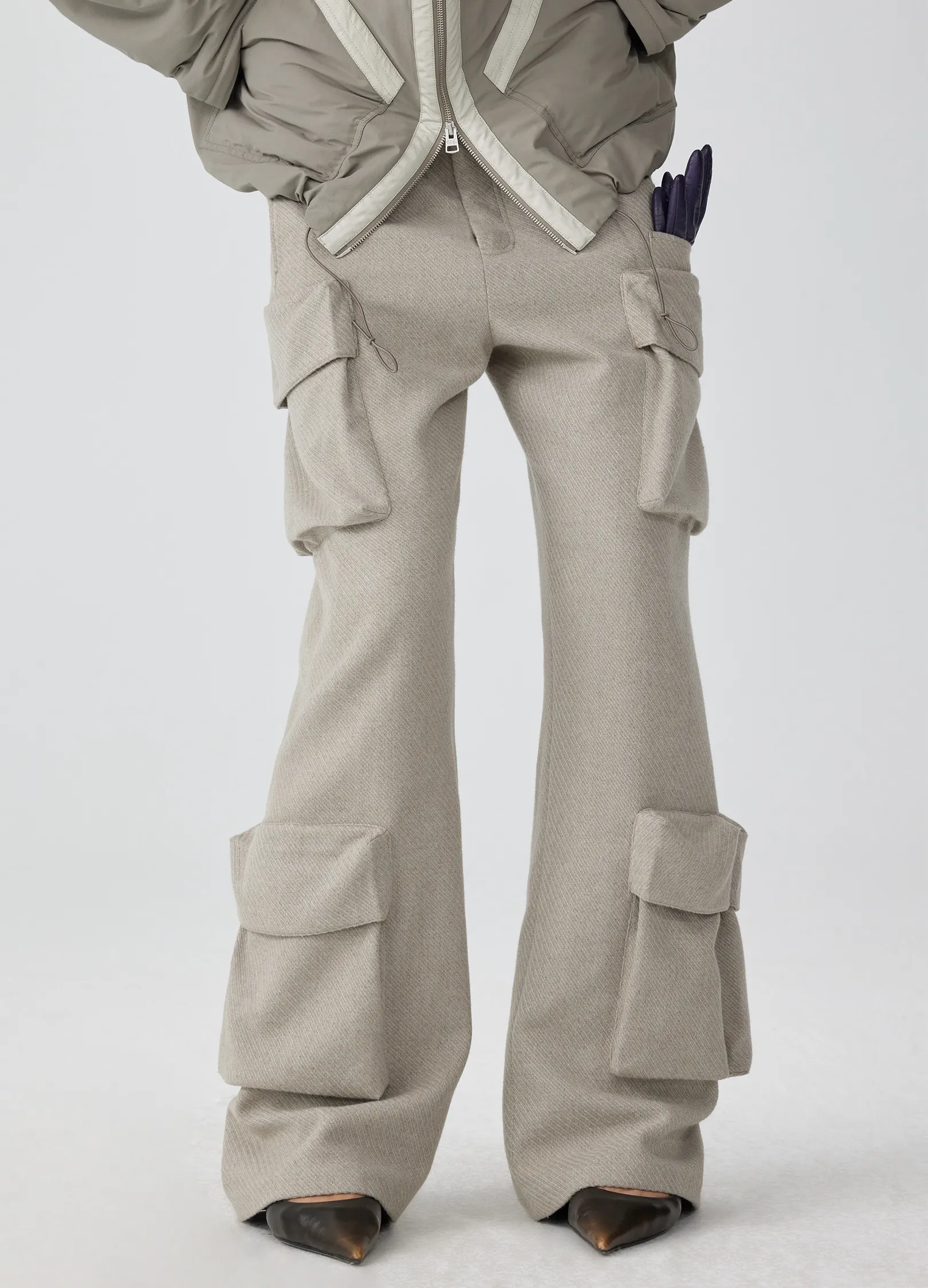Wool Cargo Trousers - Image 2
