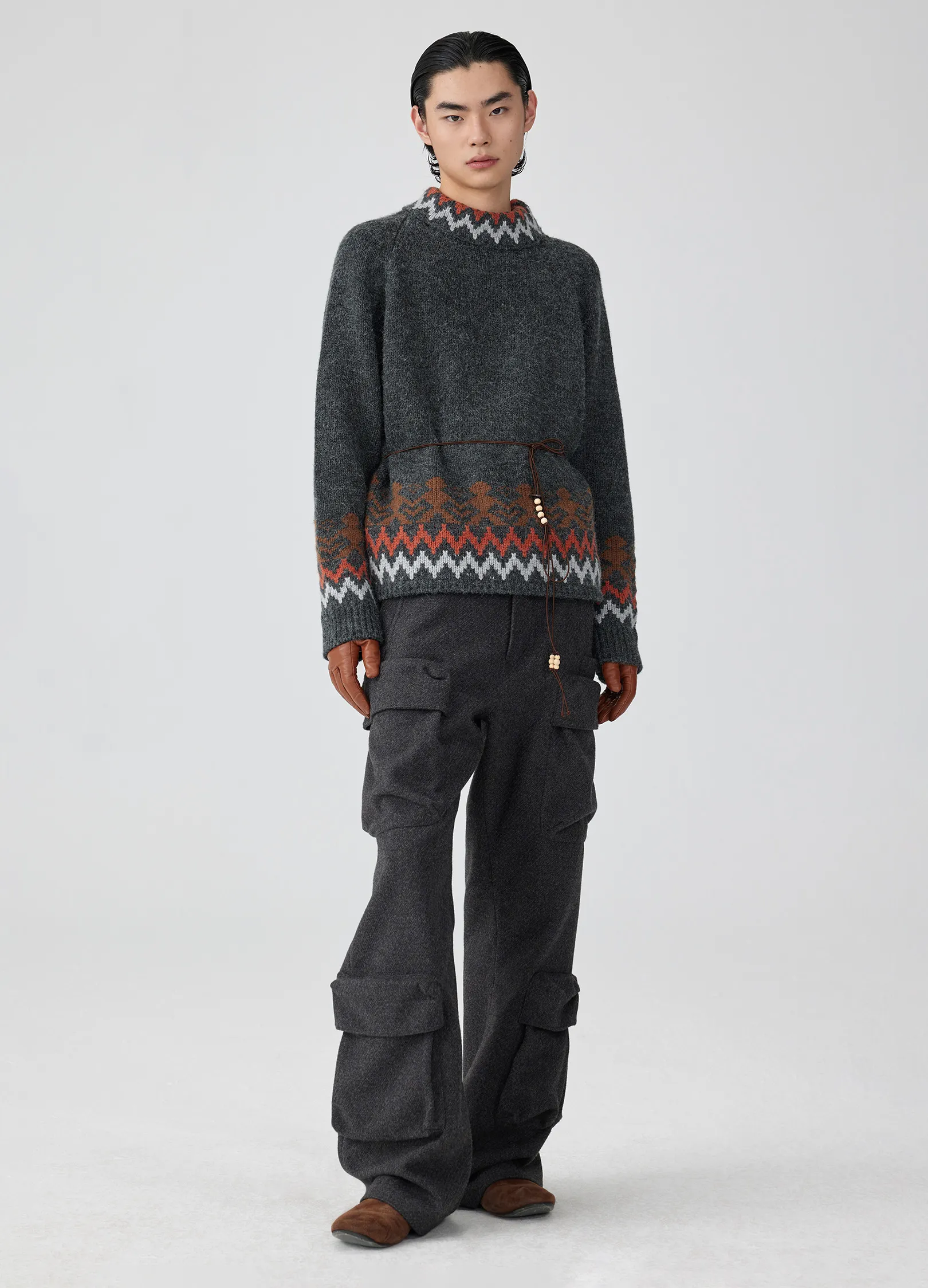 Wool Cargo Trousers - Image 8
