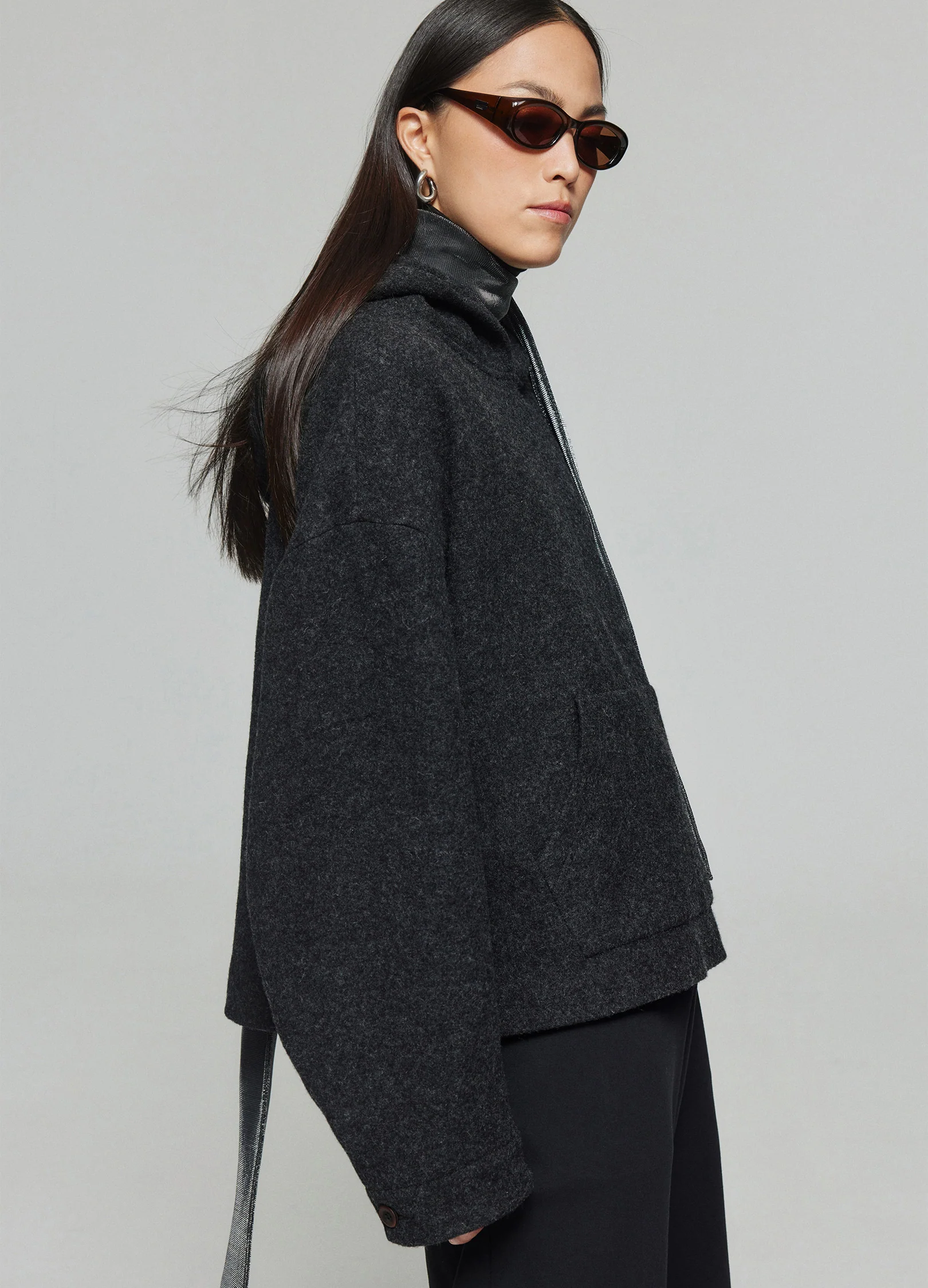 Wool Hooded Sweatshirt - Image 3