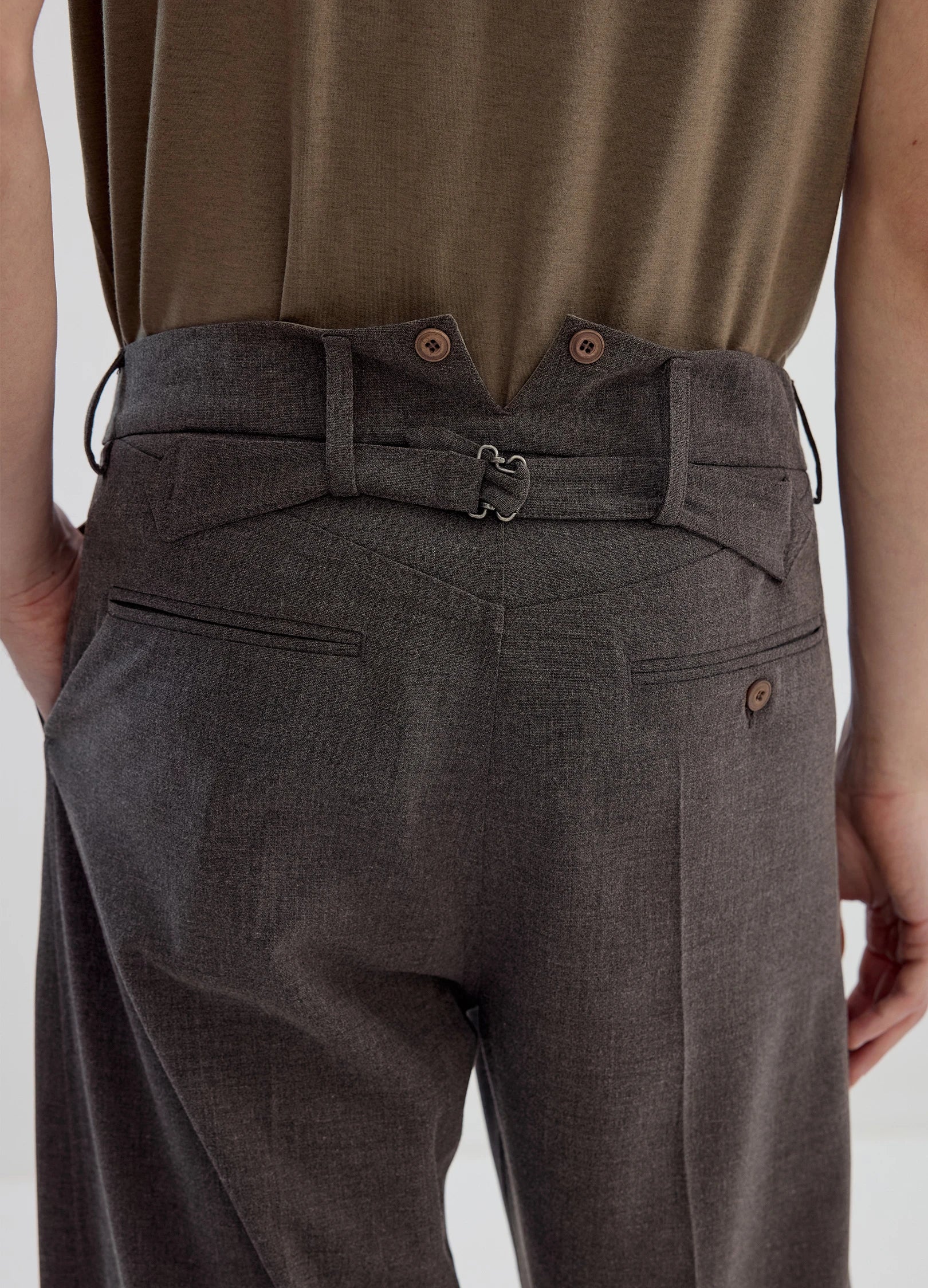 Wool Tailored Trousers - Image 5